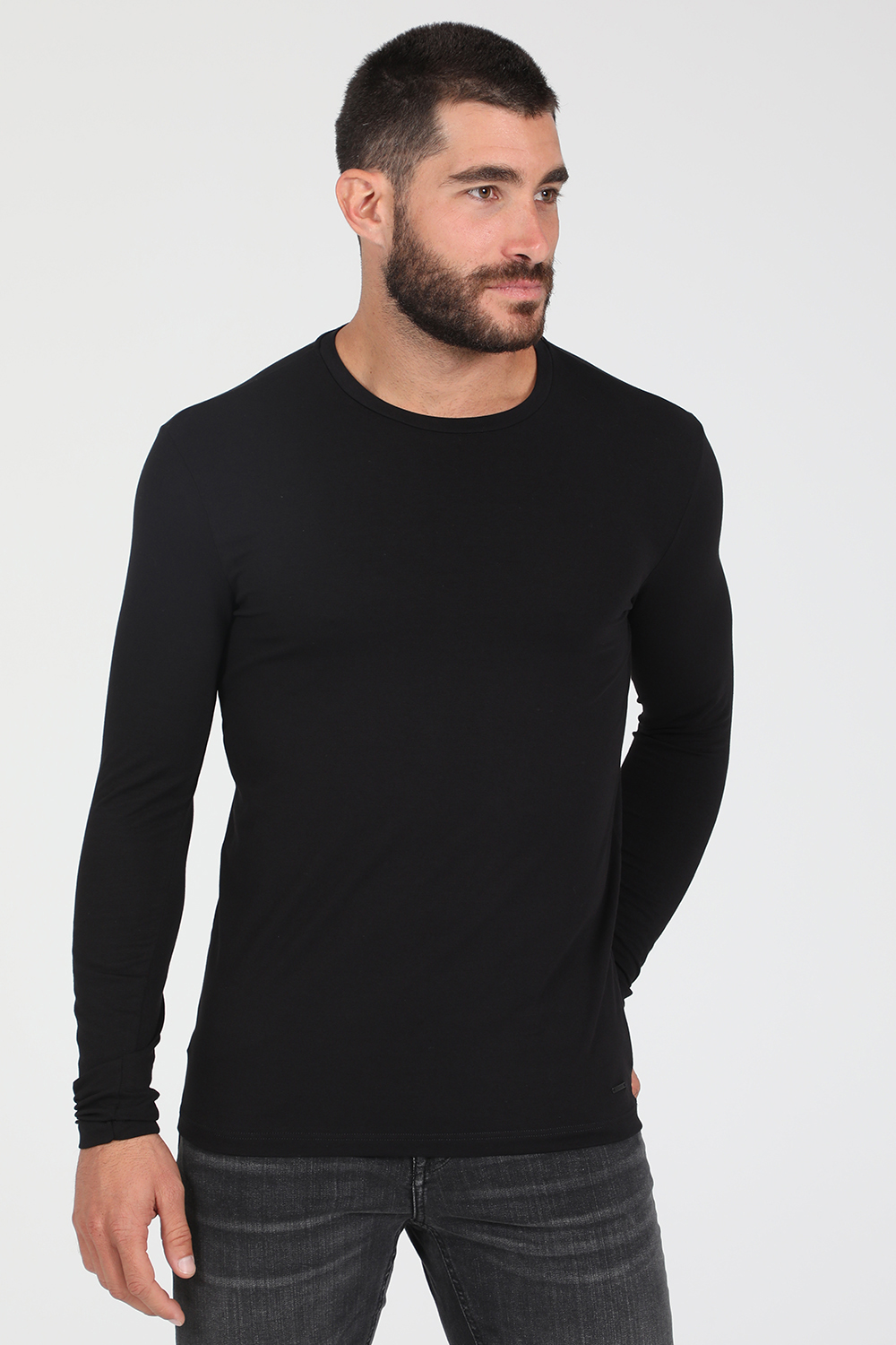 Ανδρικά/Ρούχα/Μπλούζες/Μακρυμάνικες GAUDI - Ανδρική μπλούζα GAUDI μαύρη