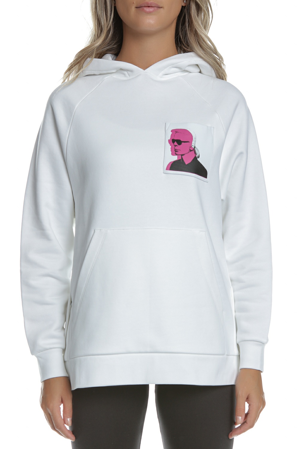 Γυναικεία/Ρούχα/Μπλούζες/Φούτερ KARL LAGERFELD - Γυναικεία φούτερ μπλούζα KARL LAGERFELD Karl Legend Print λευκή