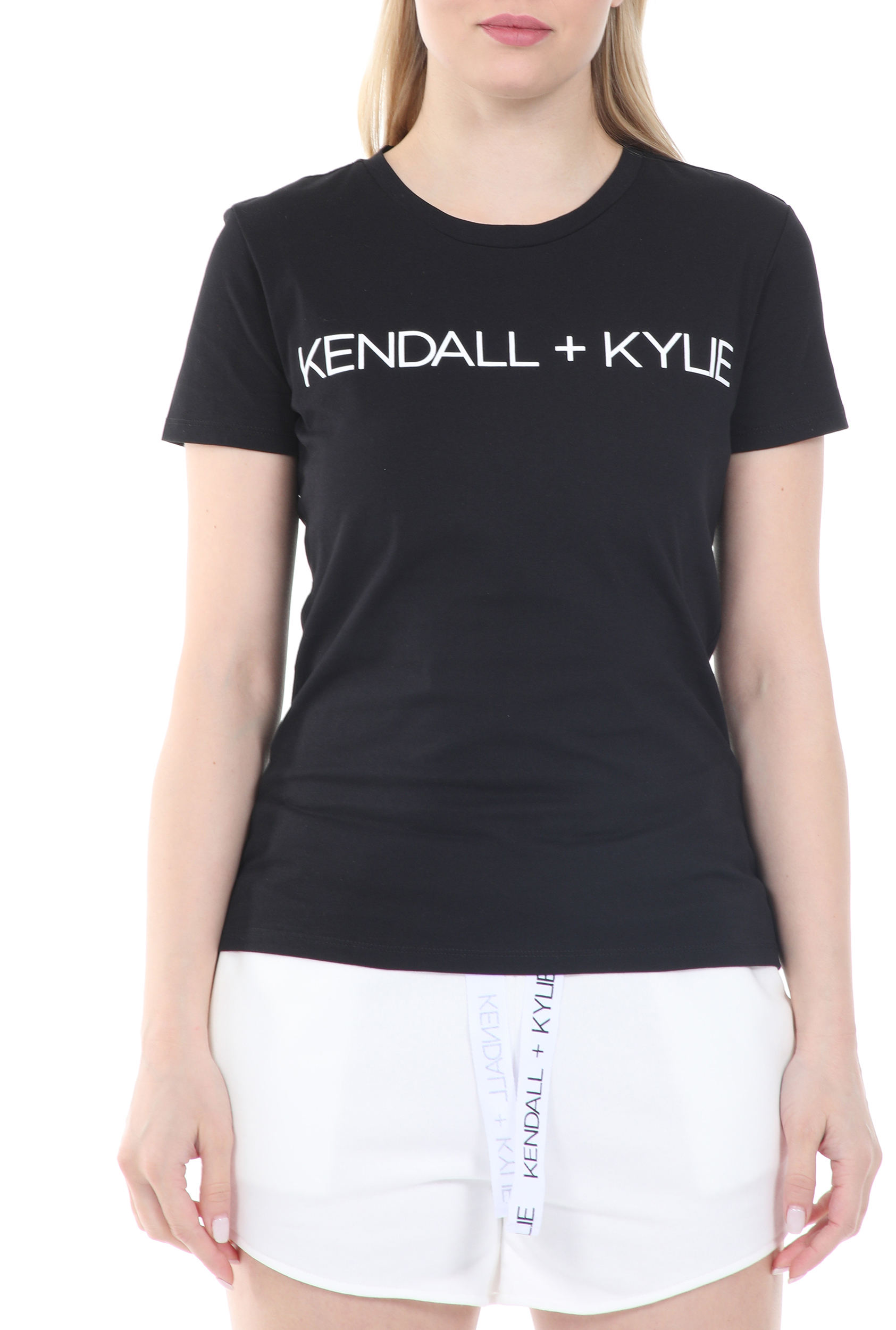 Γυναικεία/Ρούχα/Μπλούζες/Κοντομάνικες KENDALL + KYLIE - Γυναικείο t-shirt KENDALL + KYLIE BASIC LOGO μαύρο