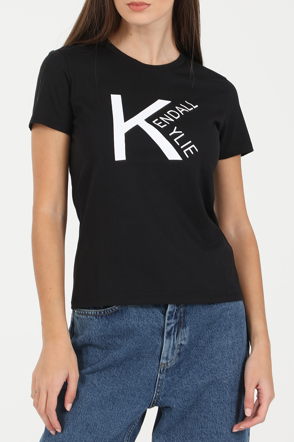 Γυναικεία/Ρούχα/Μπλούζες/Κοντομάνικες KENDALL + KYLIE - Γυναικείο t-shirt KENDALL + KYLIE ACTIVE LOGO V4 μαύρο