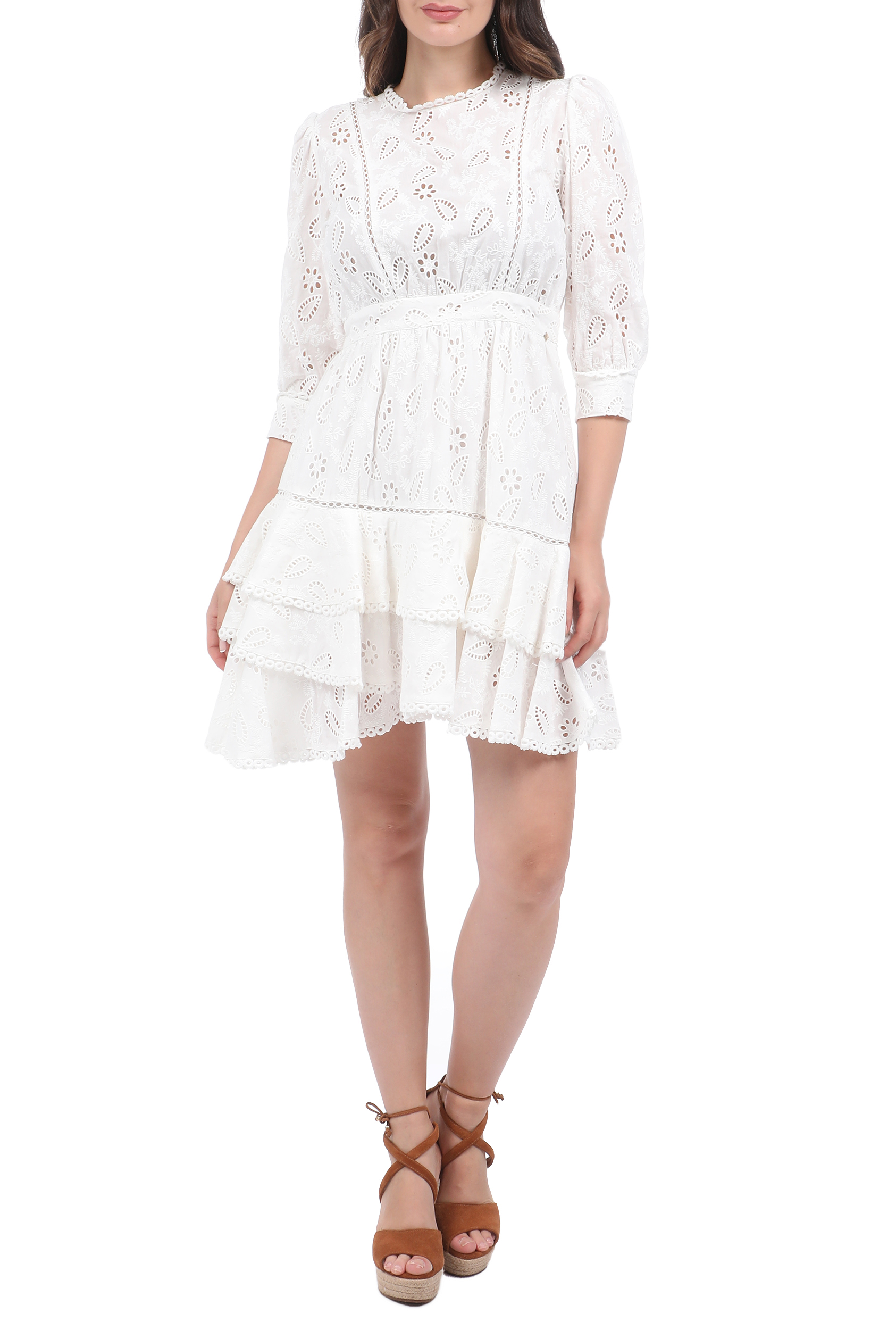 Γυναικεία/Ρούχα/Φόρεματα/Μίνι KOCCA - Γυνακείο mini φόρεμα KOCCA TEJAL λευκό