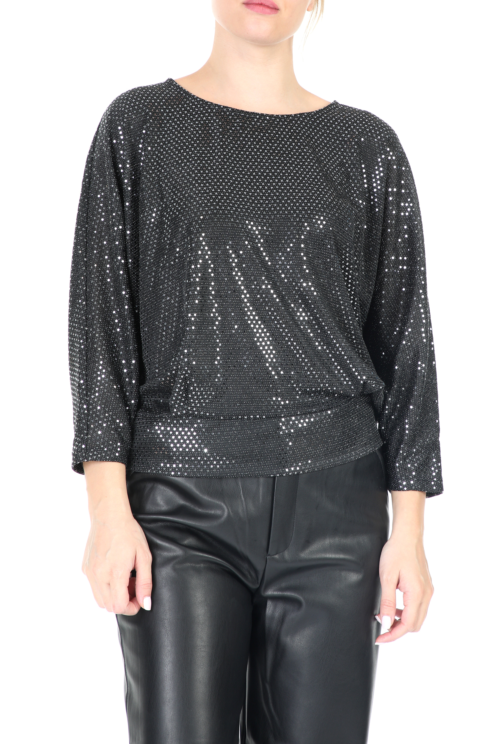 Γυναικεία/Ρούχα/Μπλούζες/Μακρυμάνικες LA DOLLS - Γυναικεία μακρυμάνικη μπλούζα LA DOLLS μαύρη