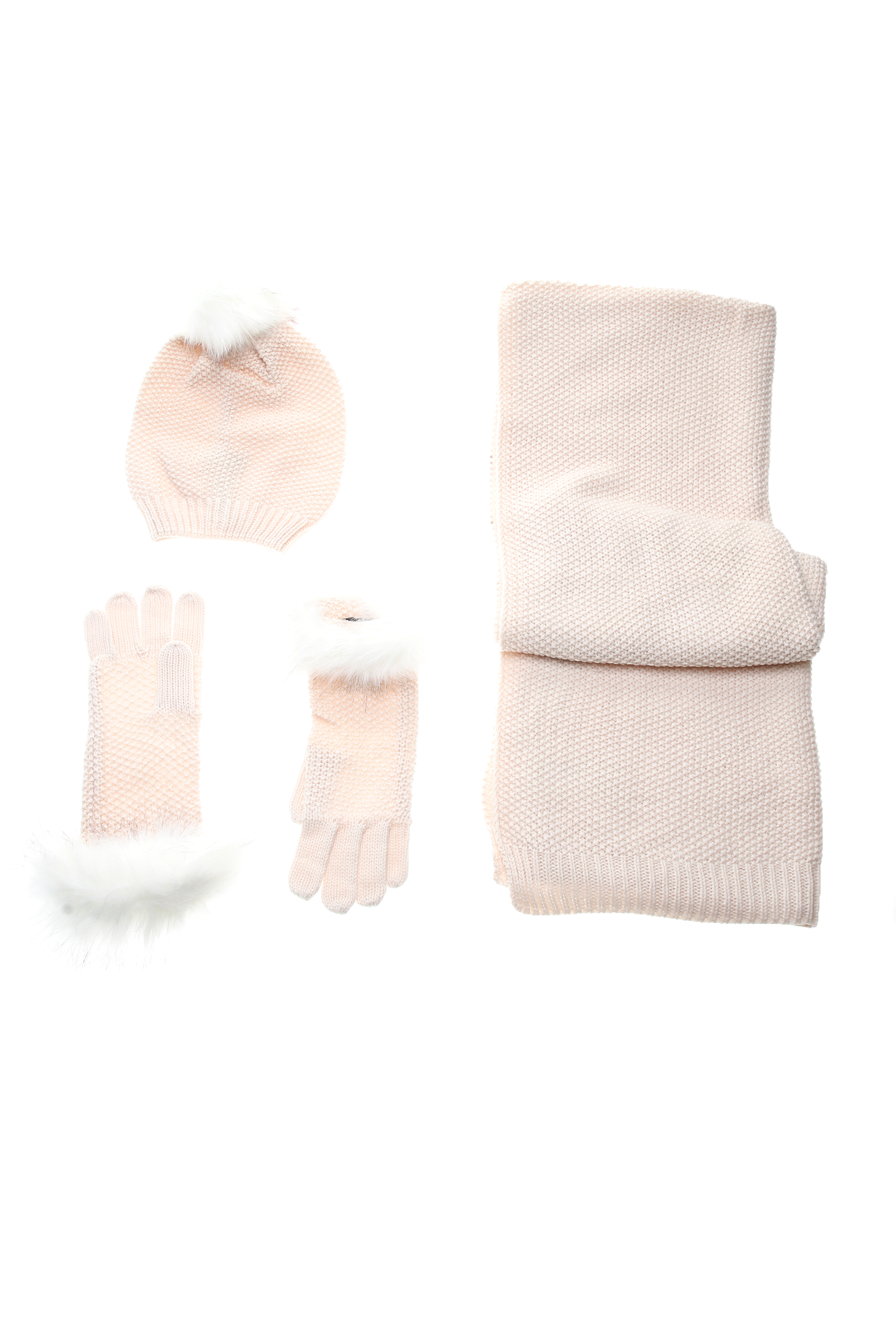 MOLLY BRACKEN – Γυναικείο σετ από κασκόλ, σκούφο και γάντια MOLLY BRACKEN μπεζ 1795707.0-M3M6