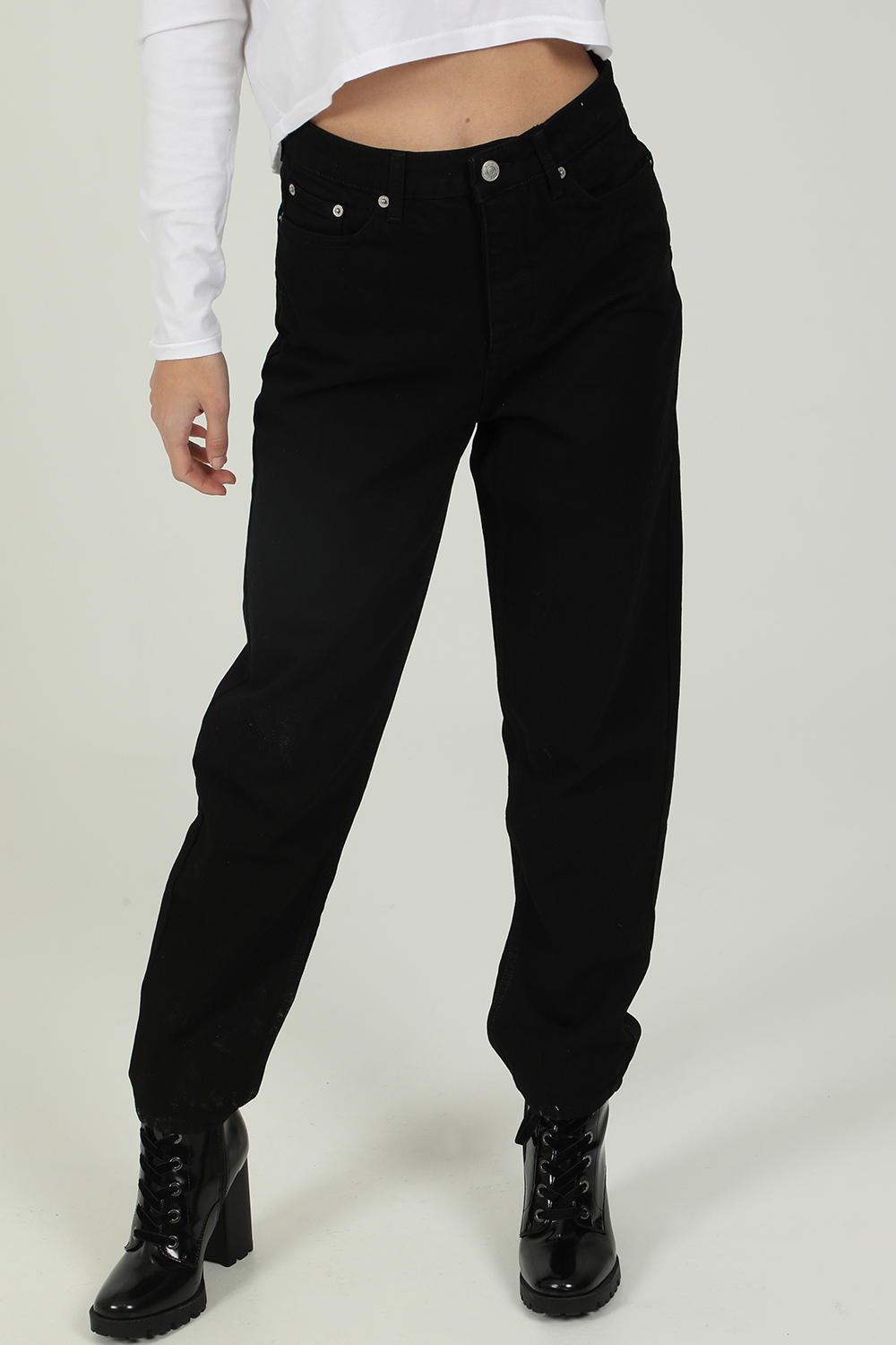 NA-KD – Γυναικείο τζιν παντελόνι NA-KD μαύρο 1826099.0-0077