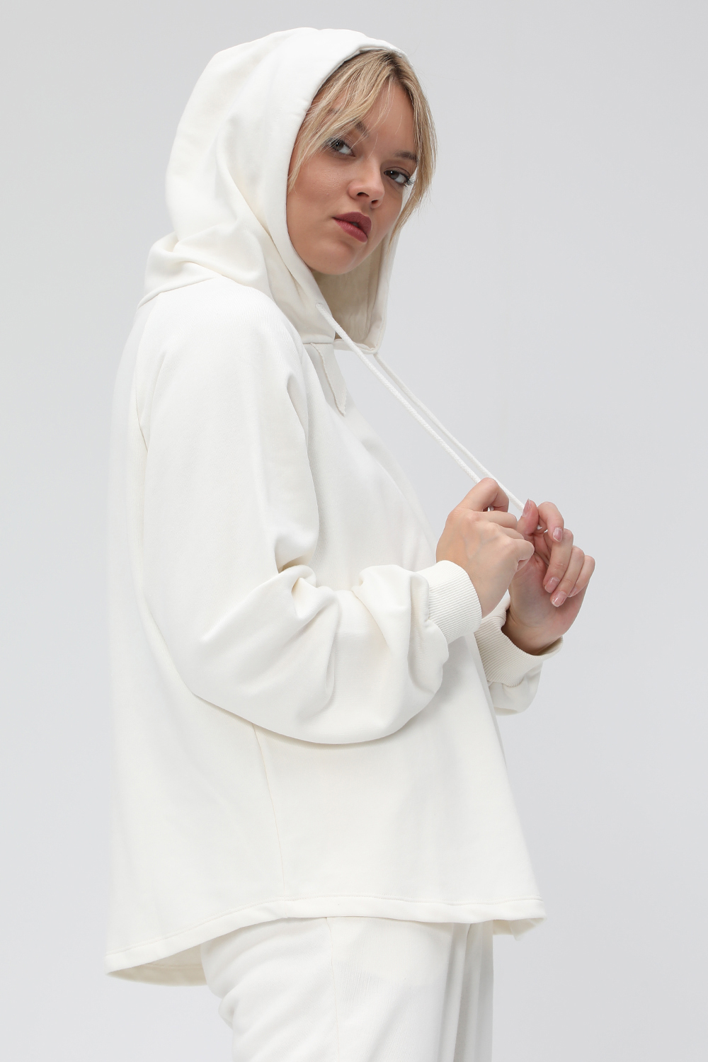 NA-KD – Γυναικεία φούτερ μπλούζα NA-KD λευκή 1826104.0-0090