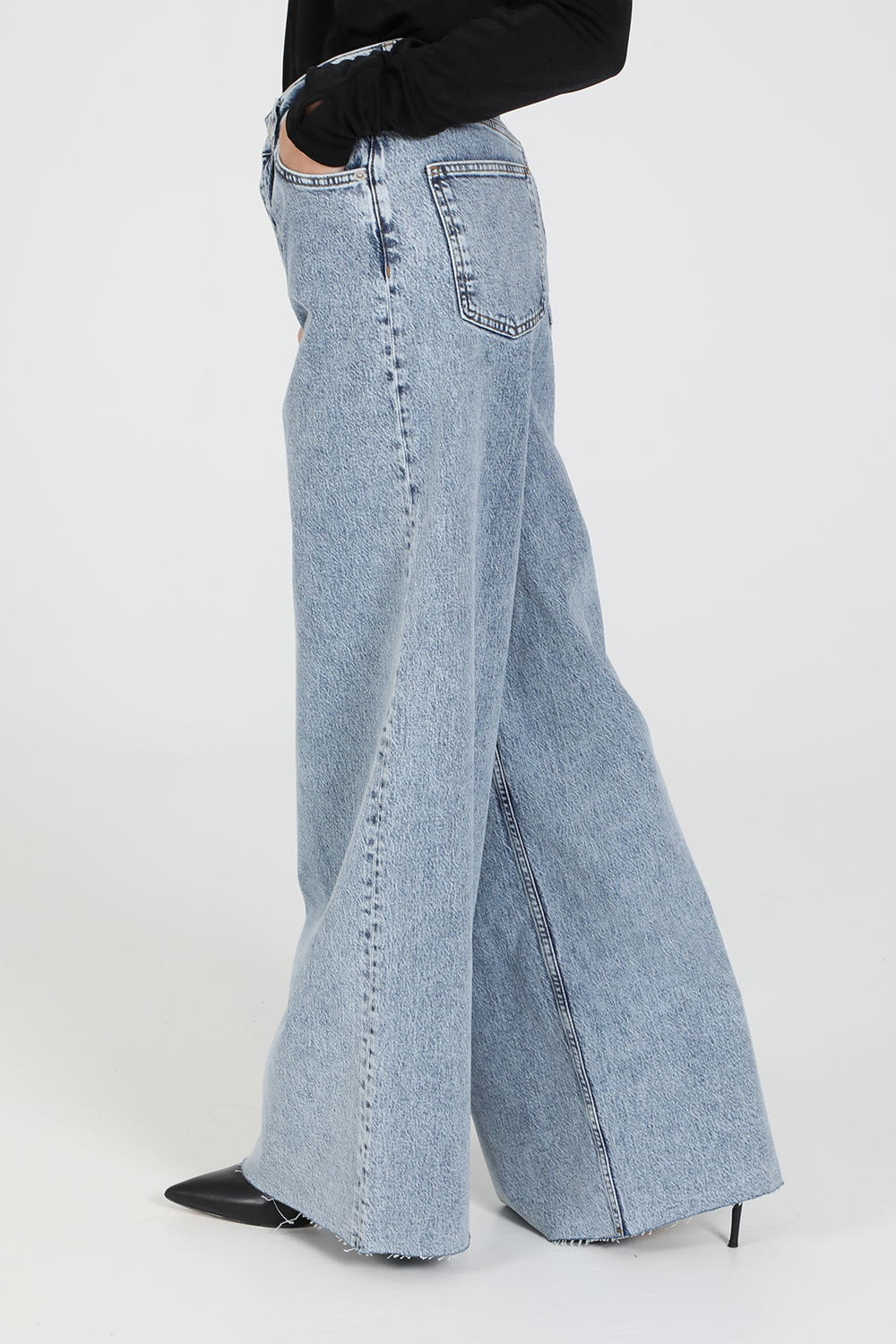 Γυναικεία/Ρούχα/Παντελόνια/Jean NA-KD - Γυναικείο jean παντελόνι NA-KD μπλε