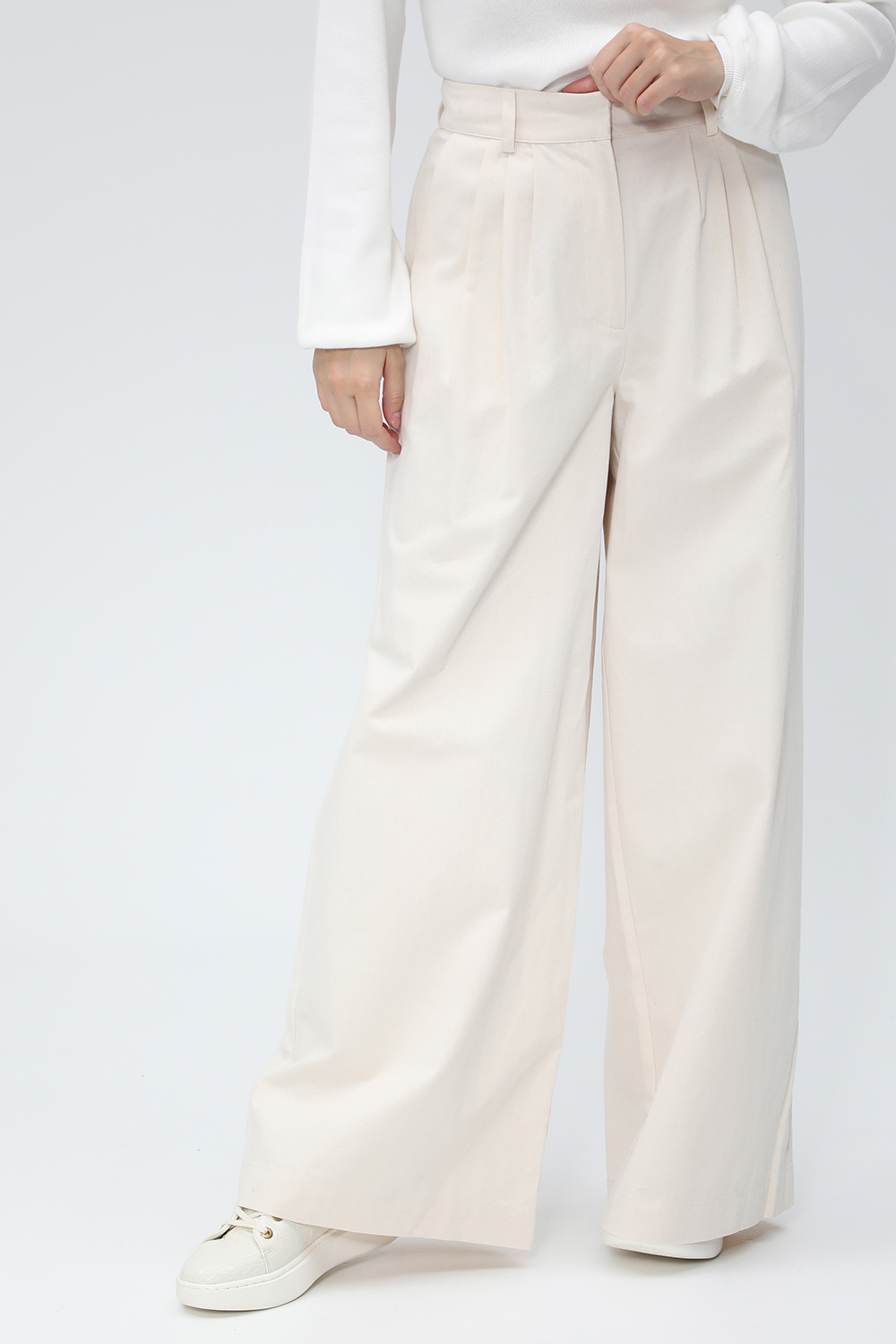 NA-KD – Γυναικεία παντελόνα NA-KD λευκή 1826107.0-0090