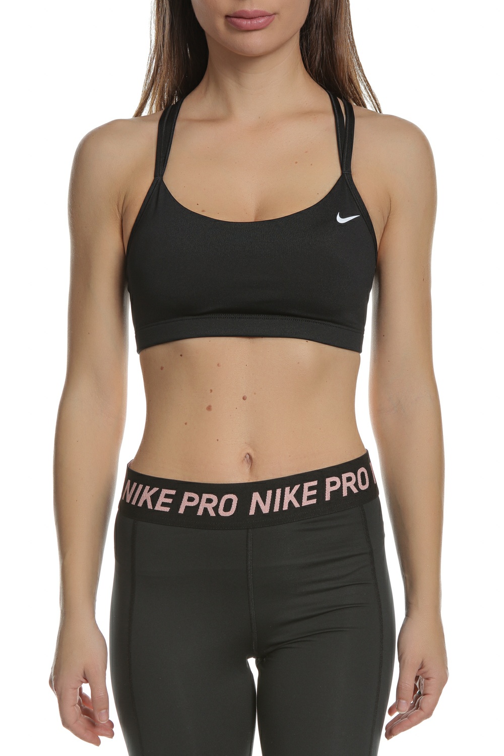NIKE – Γυναικείο αθλητικό μπουστάκι NIKE FAVORITES STRAPPY BRA μαύρο 1669854.1-7191