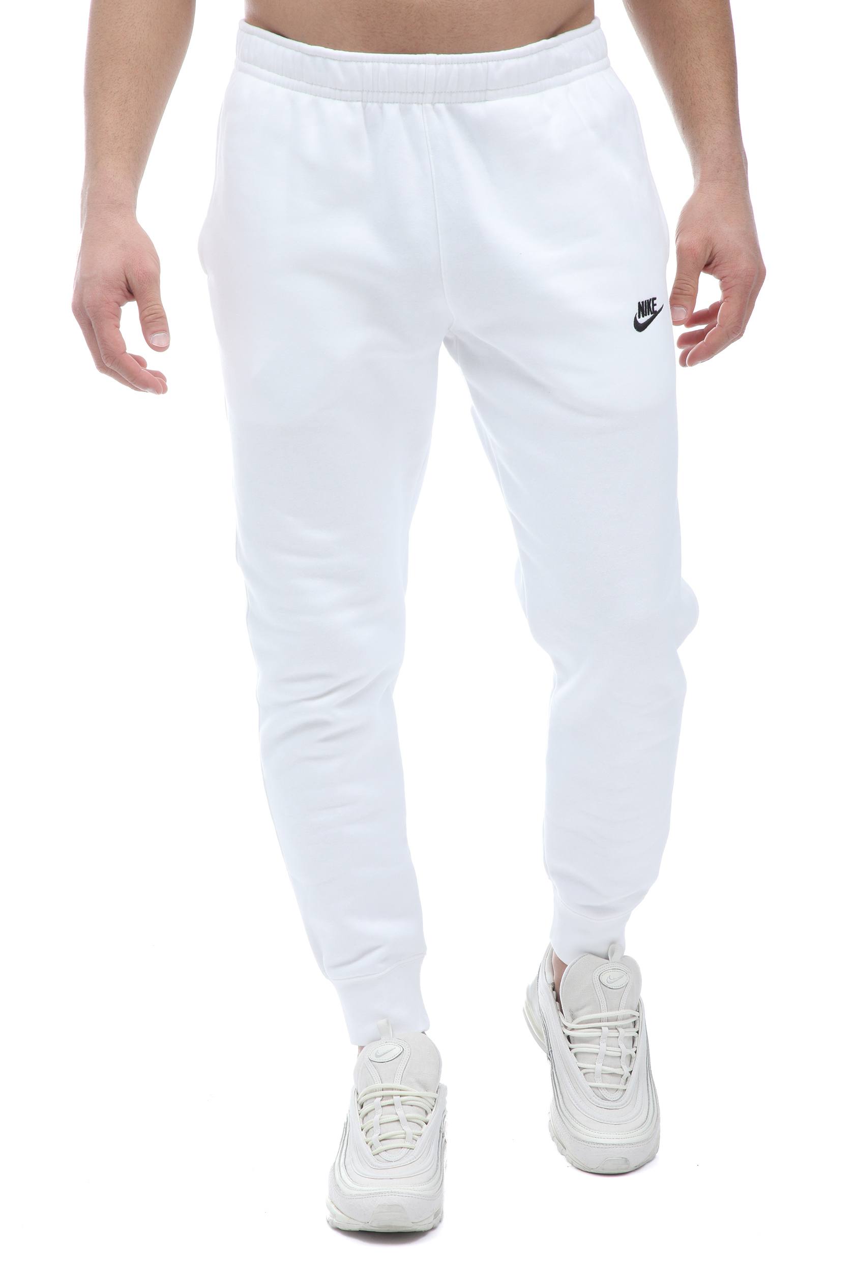 NIKE - Ανδρικό παντελόνι φόρμας NIKE NSW CLUB JGGR BB λευκό