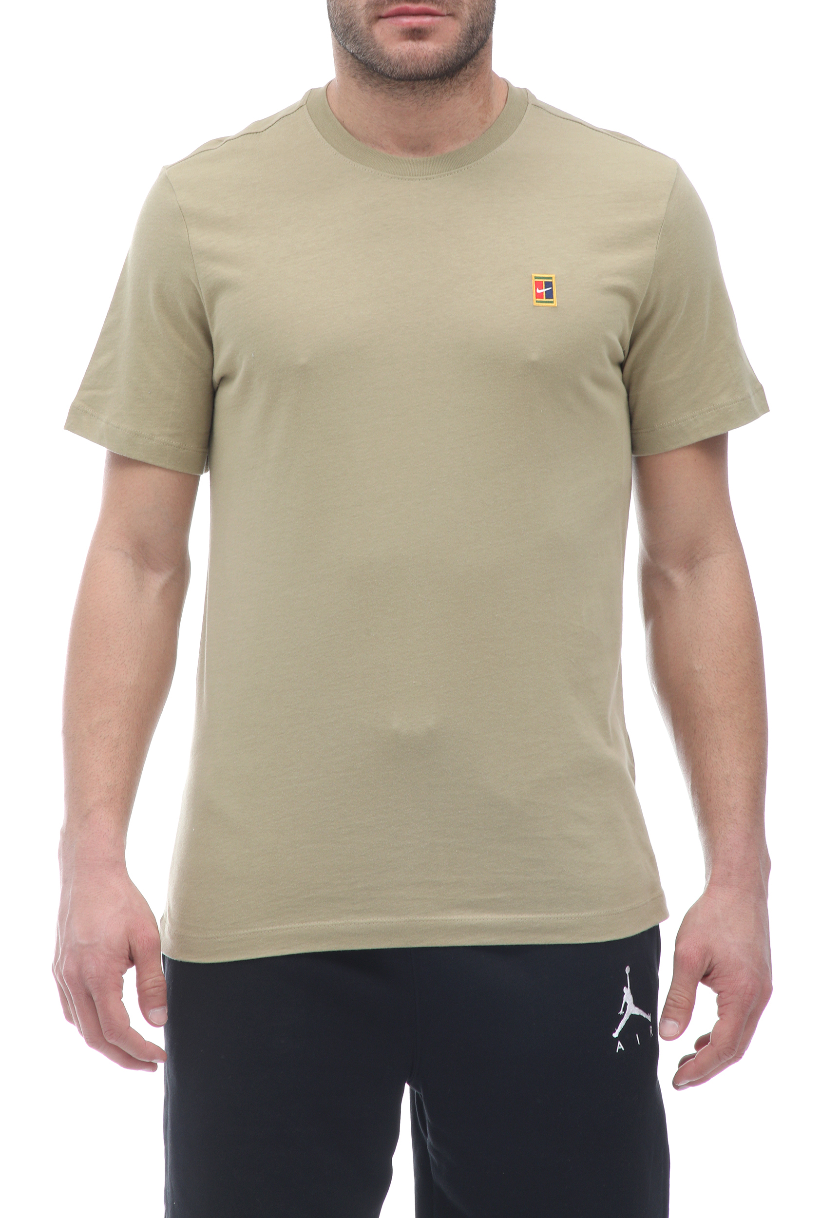 NIKE – Ανδρικό t-shirt NIKE NKCT COURT EMB TEE μπεζ 1692190.1-M3M3