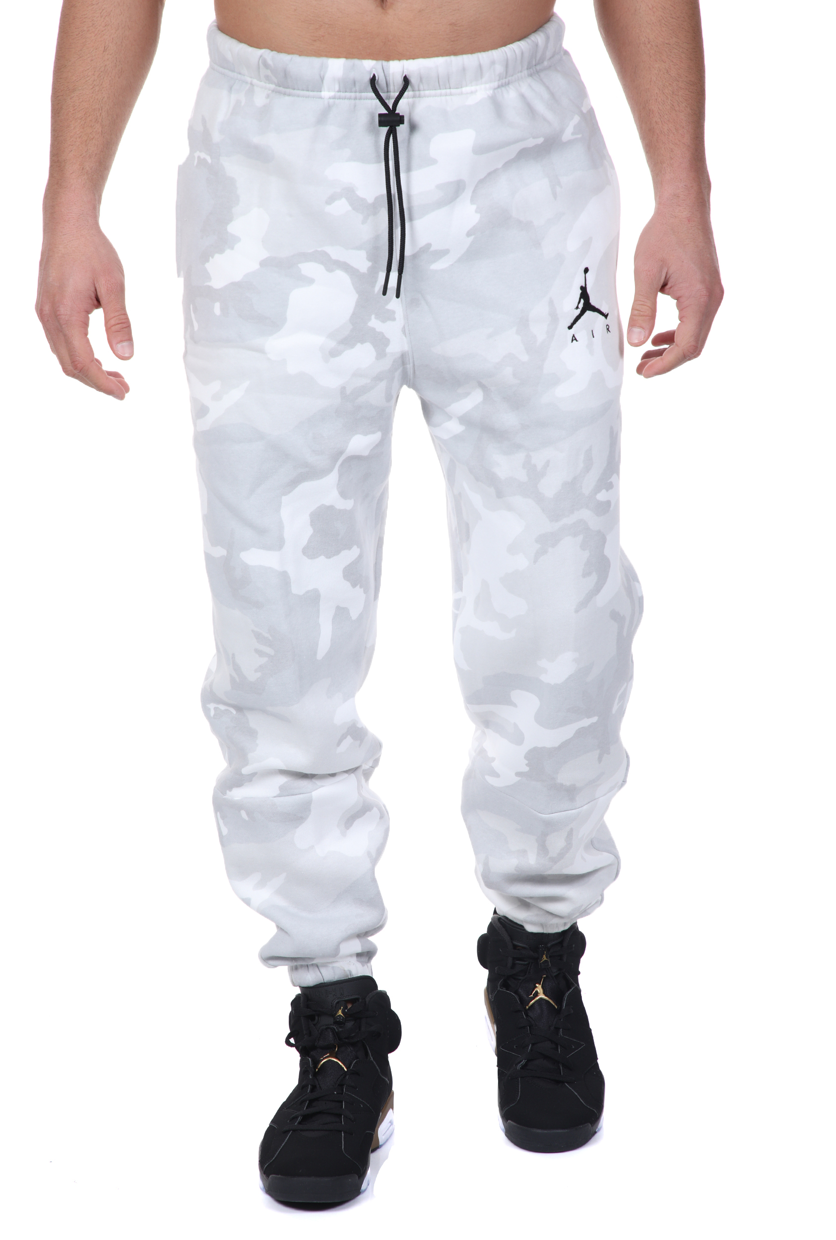 Ανδρικά/Ρούχα/Αθλητικά/Φόρμες NIKE - Ανδρικό παντελόνι φόρμας NIKE J JUMPMAN AIR CAMO FLC PANT γκρι λευκό
