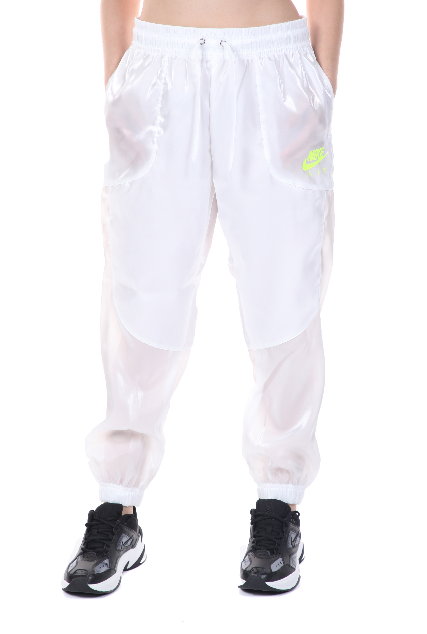 NIKE – Γυναικειο παντελονι φορμας NIKE NSW AIR PANT SHEEN λευκο