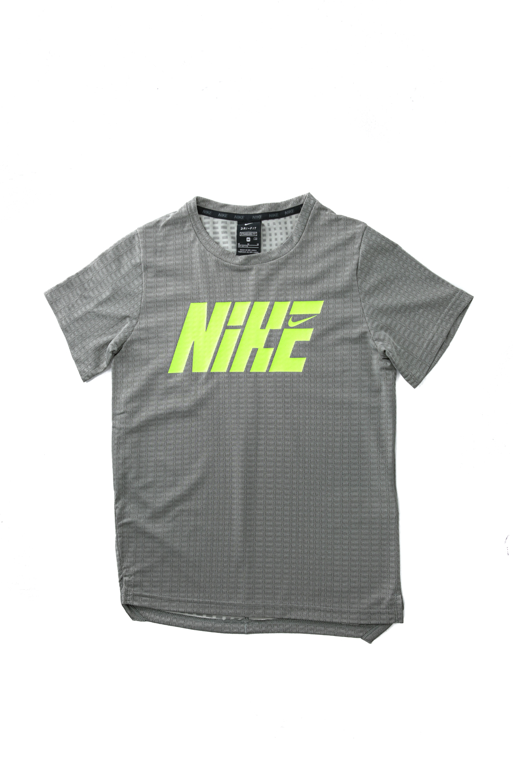 NIKE – Παιδική κοντομάνικη μπλούζα προπόνησης NIKE BRTHE χακί 1775040.1-X2U7