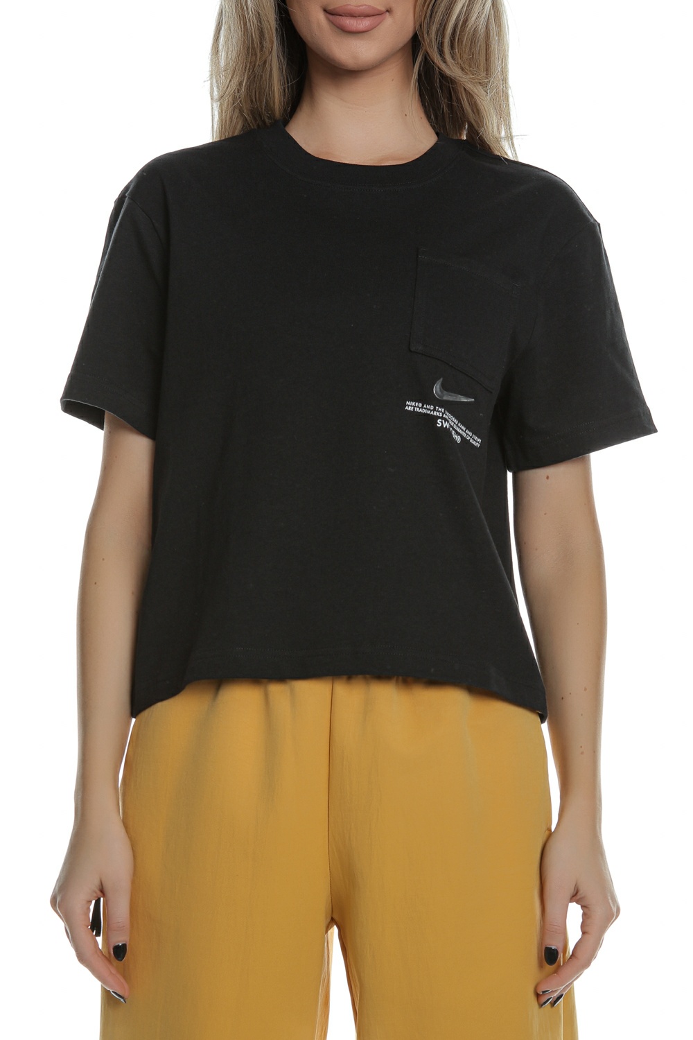 Γυναικεία/Ρούχα/Αθλητικά/T-shirt-Τοπ NIKE - Γυναικείο t-shirt NIKE NSW SWSH SS μαύρο