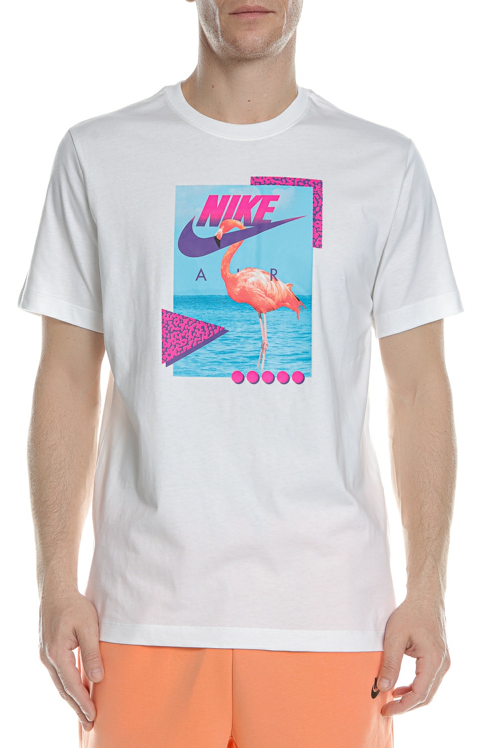 Ανδρικά/Ρούχα/Αθλητικά/T-shirt NIKE - Ανδρικό t-shirt NIKE NSW TEE BEACH FLAMINGO λευκό