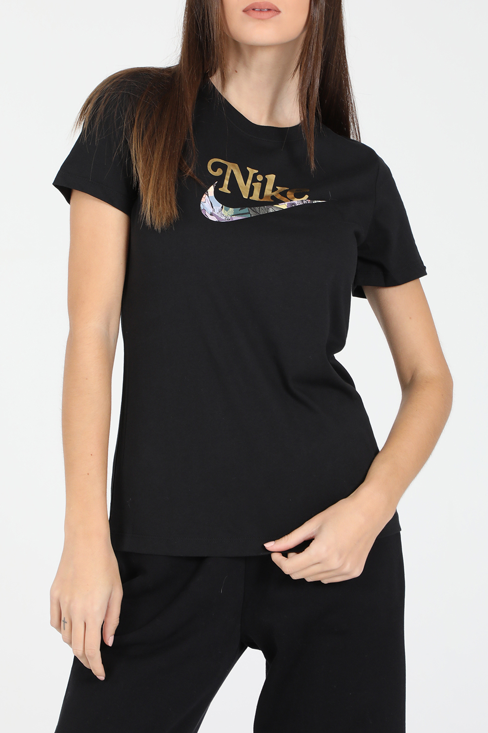 Γυναικεία/Ρούχα/Αθλητικά/T-shirt-Τοπ NIKE - Γυναικείο t-shirt NIKE NSW TEE FEMME μαύρο