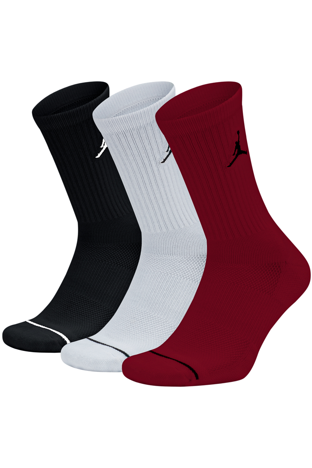 NIKE - Σετ unisex κάλτσες Nike JORDAN EVRY MAX CREW μαύρες - κόκκινες - λευκές Γυναικεία/Αξεσουάρ/Κάλτσες