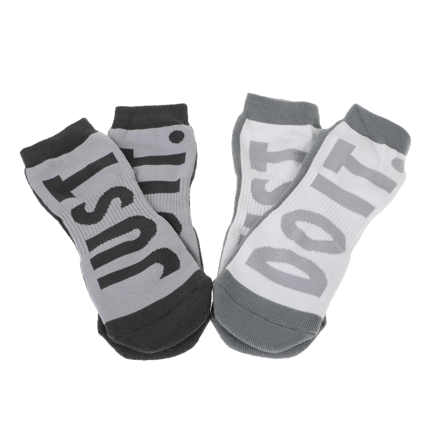 NIKE – Σετ από 2 ζευγάρια ανδρικές κάλτσες Nike Sportswear No-Show γκρι-λευκές 1552680.1-0202
