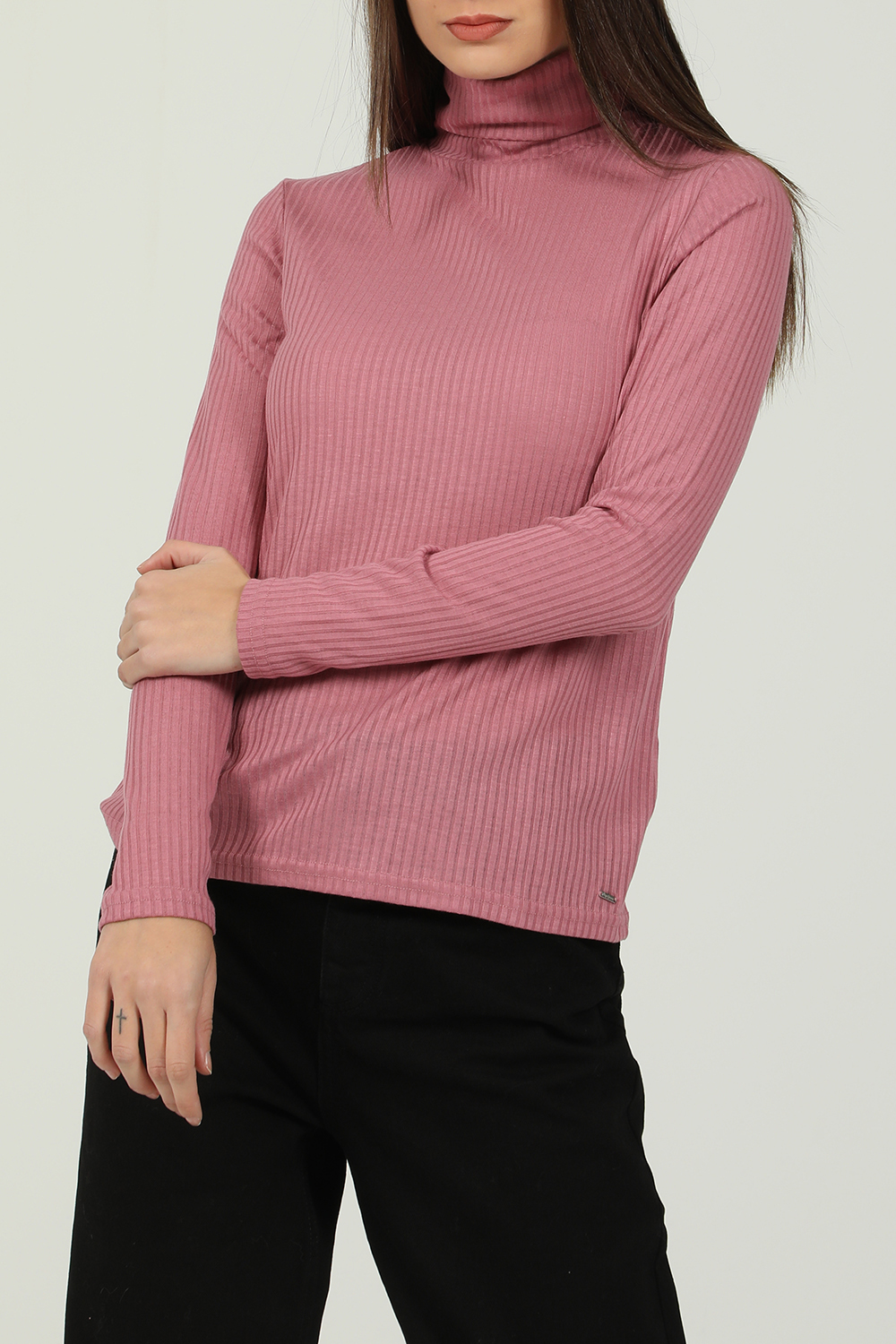 Γυναικεία/Ρούχα/Μπλούζες/Μακρυμάνικες PEPE JEANS - Γυναικεία μακρυμάνικη μπλούζα PEPE JEANS DEBORAH ροζ