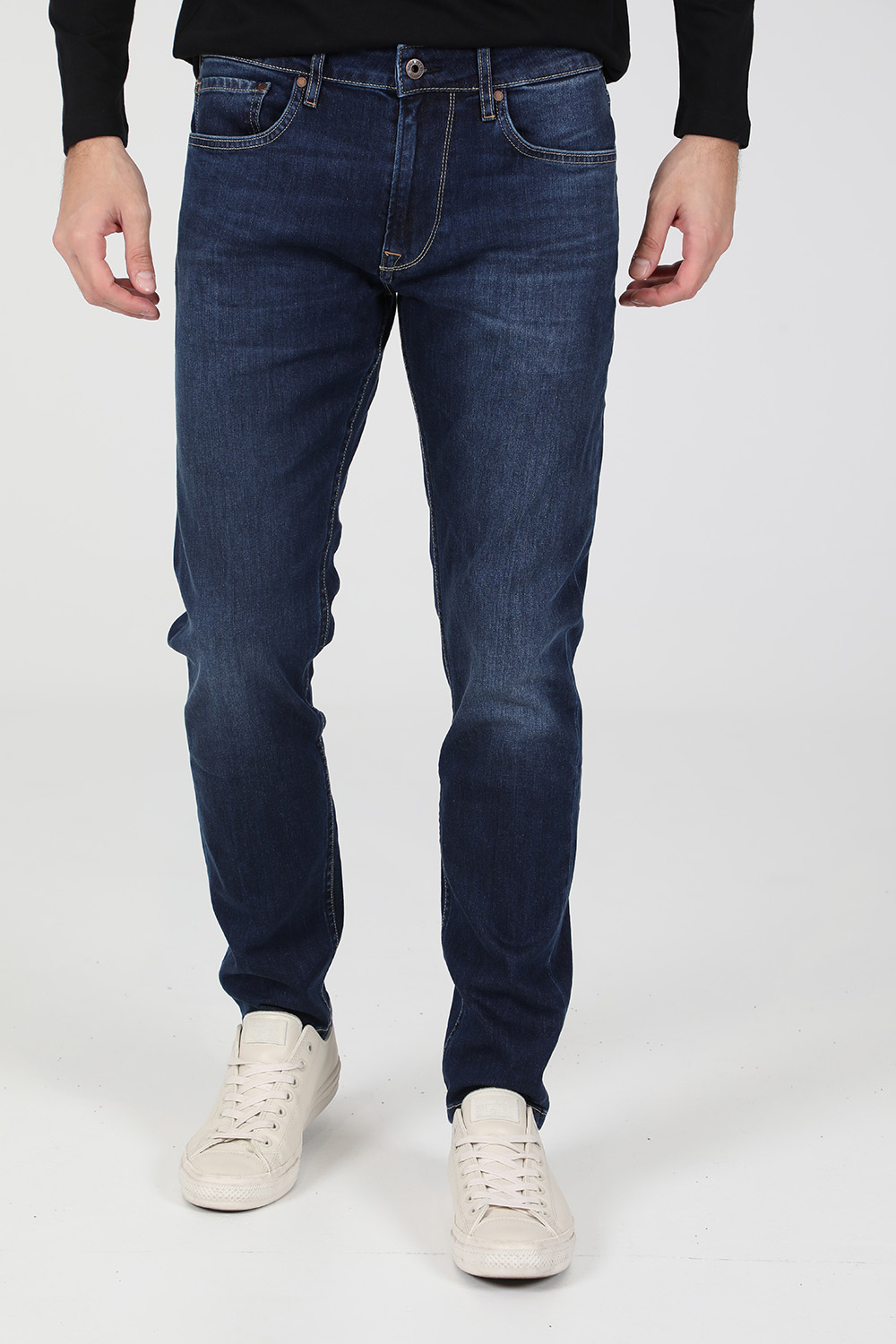 PEPE JEANS – Ανδρικό jean παντελόνι PEPE JEANS STANLEY μπλε 1822917.0-0015