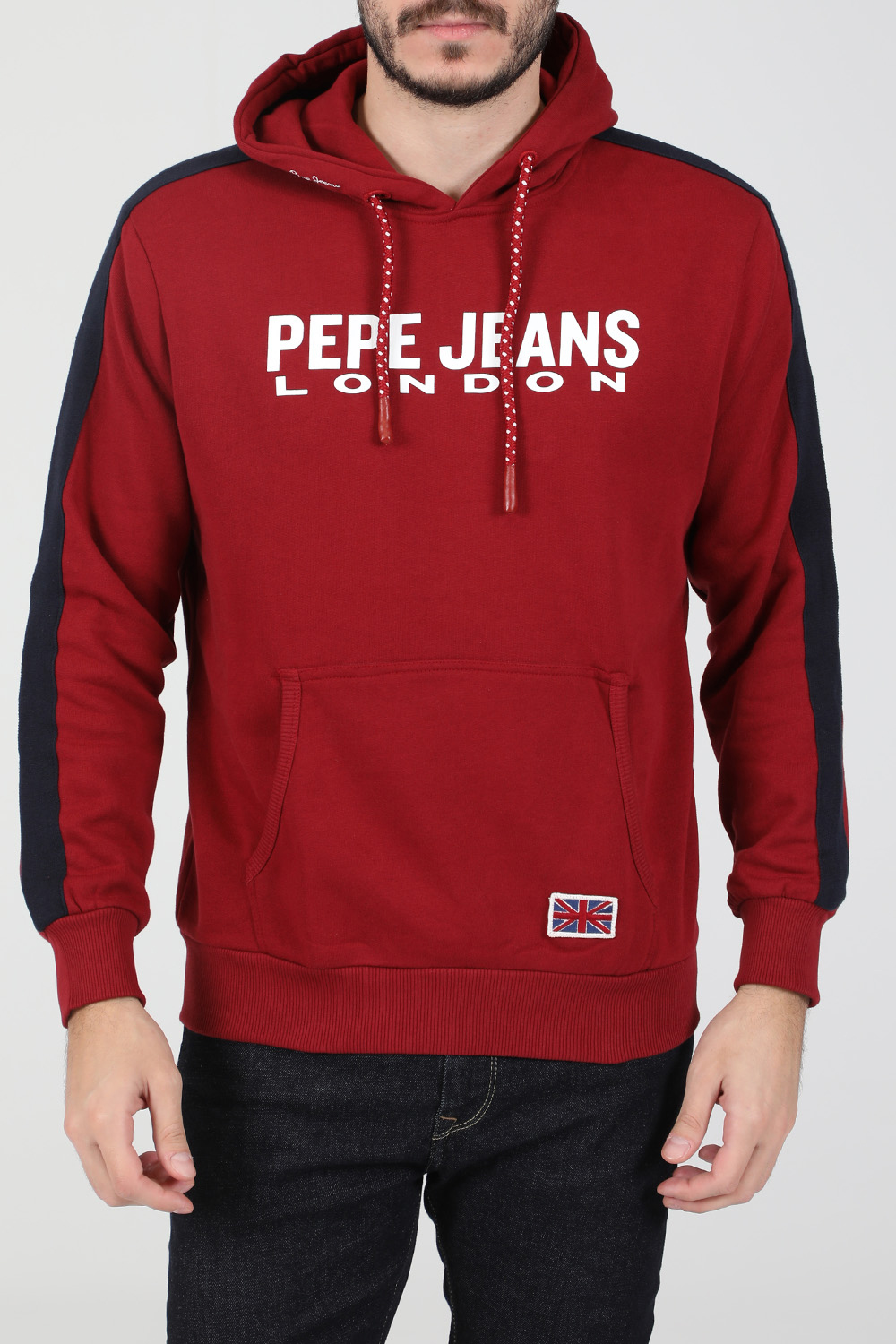PEPE JEANS – Ανδρική φούτερ μπλούζα PEPE JEANS ANDRE κόκκινη 1822932.0-0046