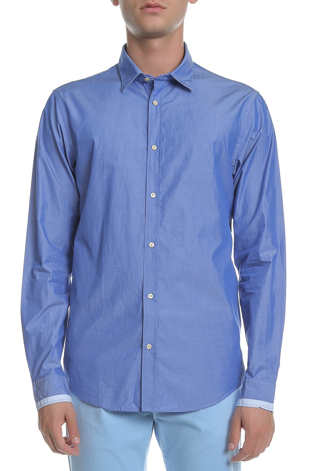 Ανδρικά/Ρούχα/Πουκάμισα/Μακρυμάνικα SCOTCH & SODA - Ανδρικό πουκάμισο Scotch & Soda μπλε