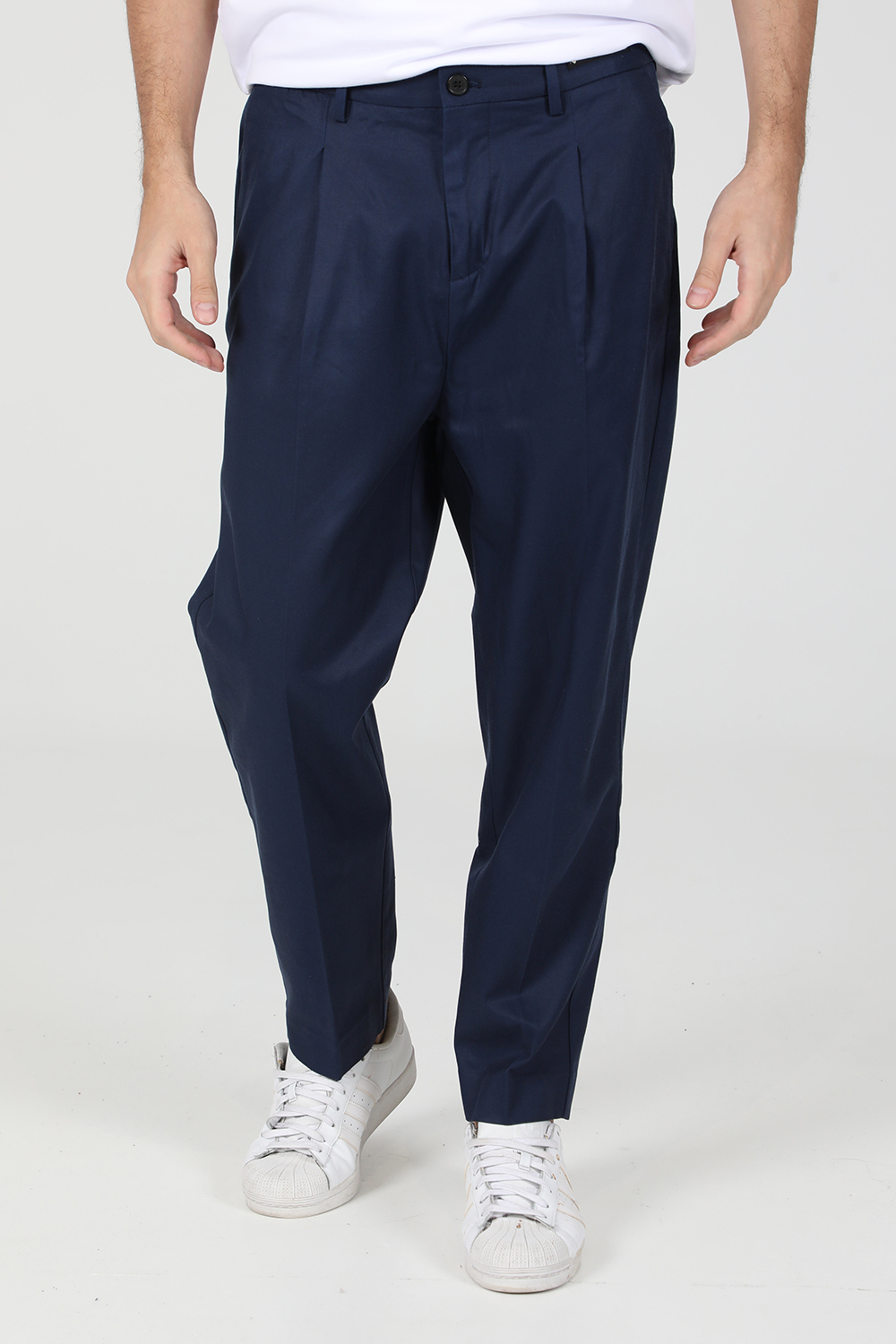 Ανδρικά/Ρούχα/Παντελόνια/Chinos SCOTCH & SODA - Ανδρικό jean παντελόνι SCOTCH & SODA SEASONAL FIT- Pleated chino μπλε