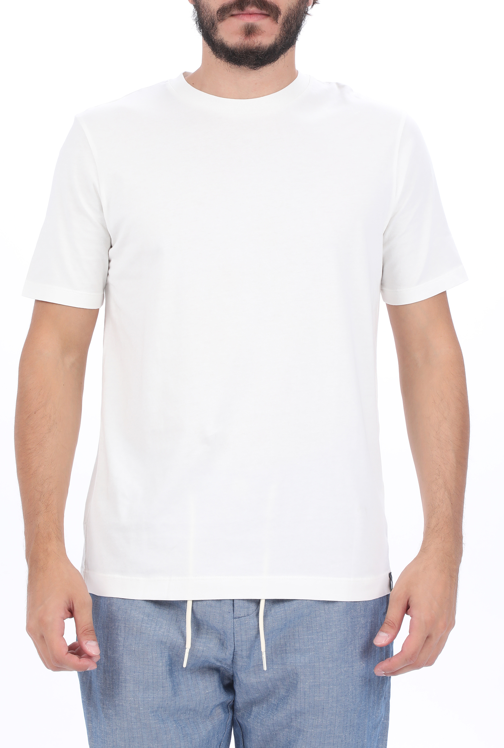 Ανδρικά/Ρούχα/Μπλούζες/Κοντομάνικες SCOTCH & SODA - Ανδρικό t-shirt SCOTCH & SODA Classic solid organic cotton λευκό