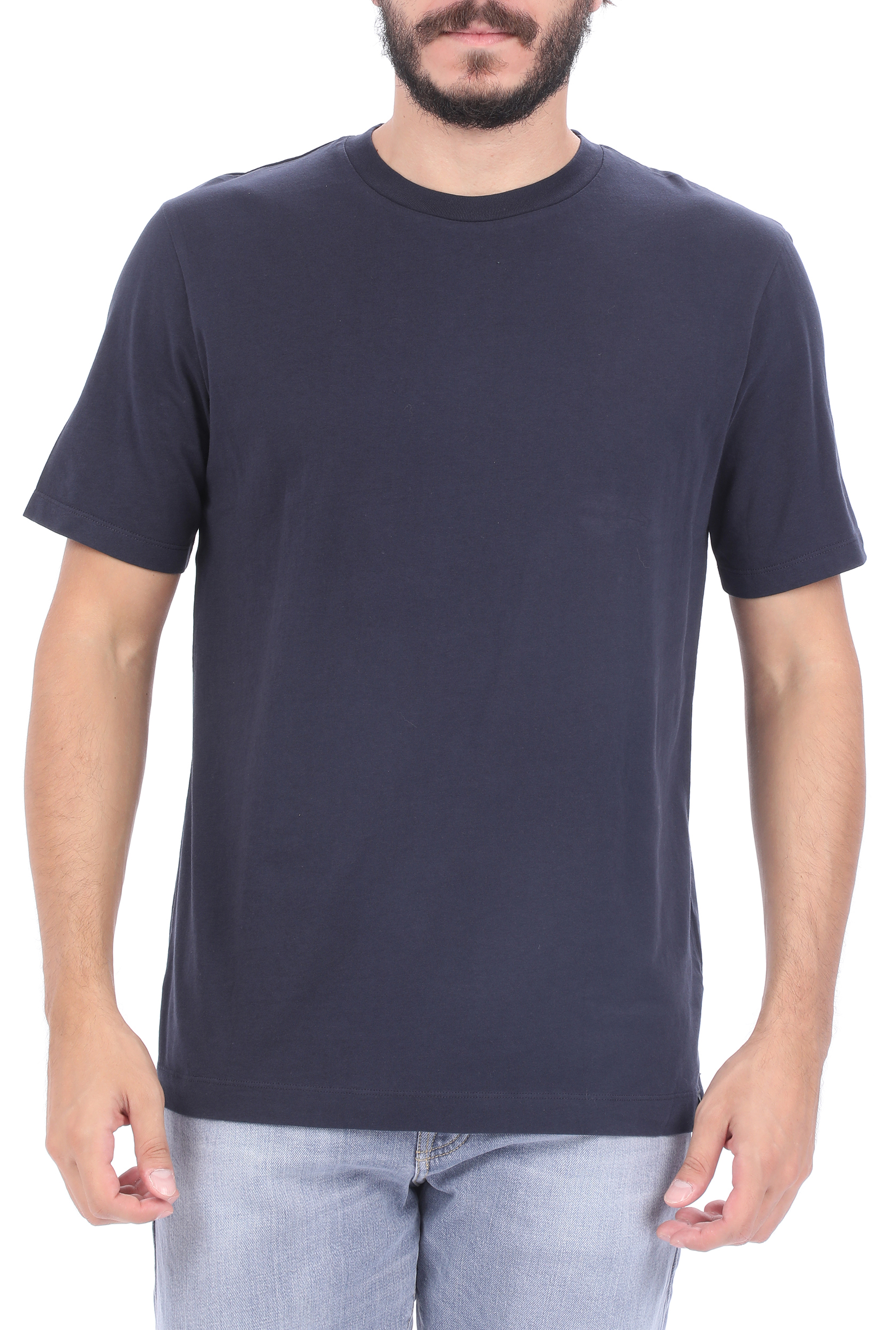 Ανδρικά/Ρούχα/Μπλούζες/Κοντομάνικες SCOTCH & SODA - Ανδρικό t-shirt SCOTCH & SODA Classic solid organic cotton μπλε