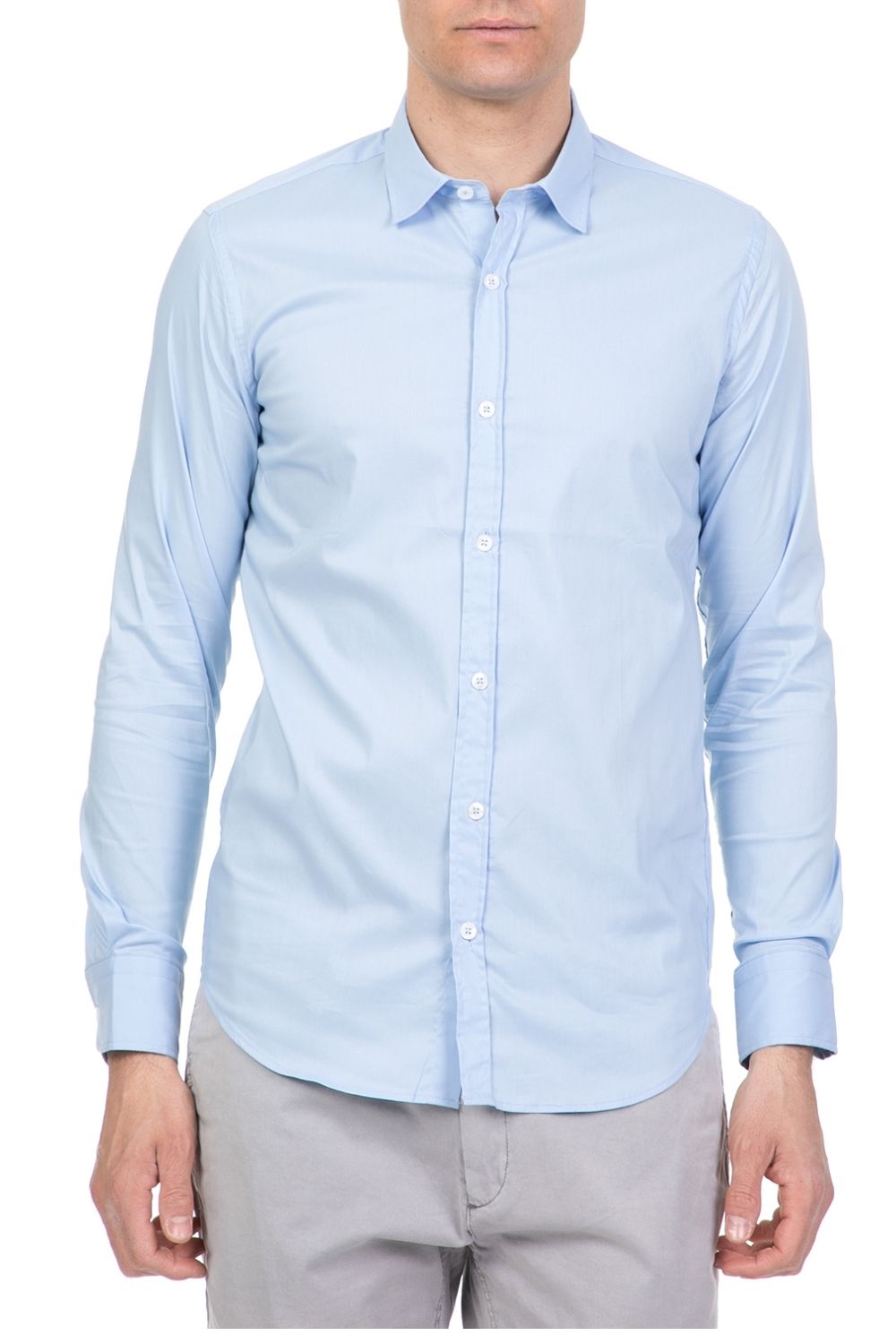 Ανδρικά/Ρούχα/Πουκάμισα/Μακρυμάνικα SSEINSE - Ανδρικό πουκάμισο SSEINSE γαλάζιο