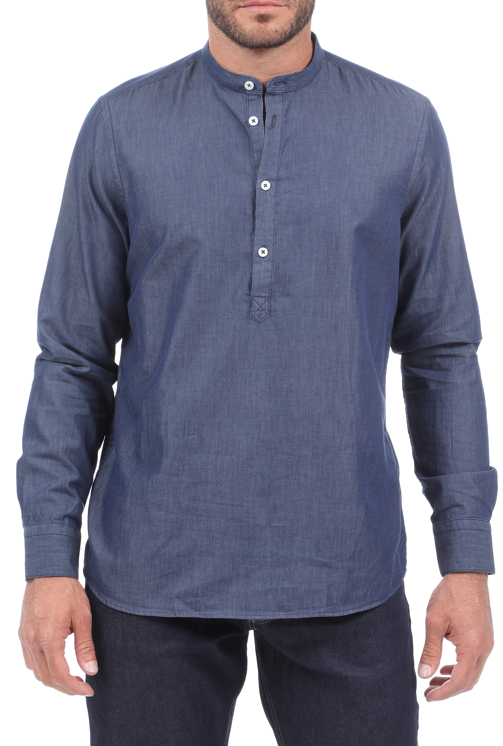 Ανδρικά/Ρούχα/Πουκάμισα/Μακρυμάνικα SSEINSE - Ανδρικό πουκάμισο SSEINSE CORENANA μπλε