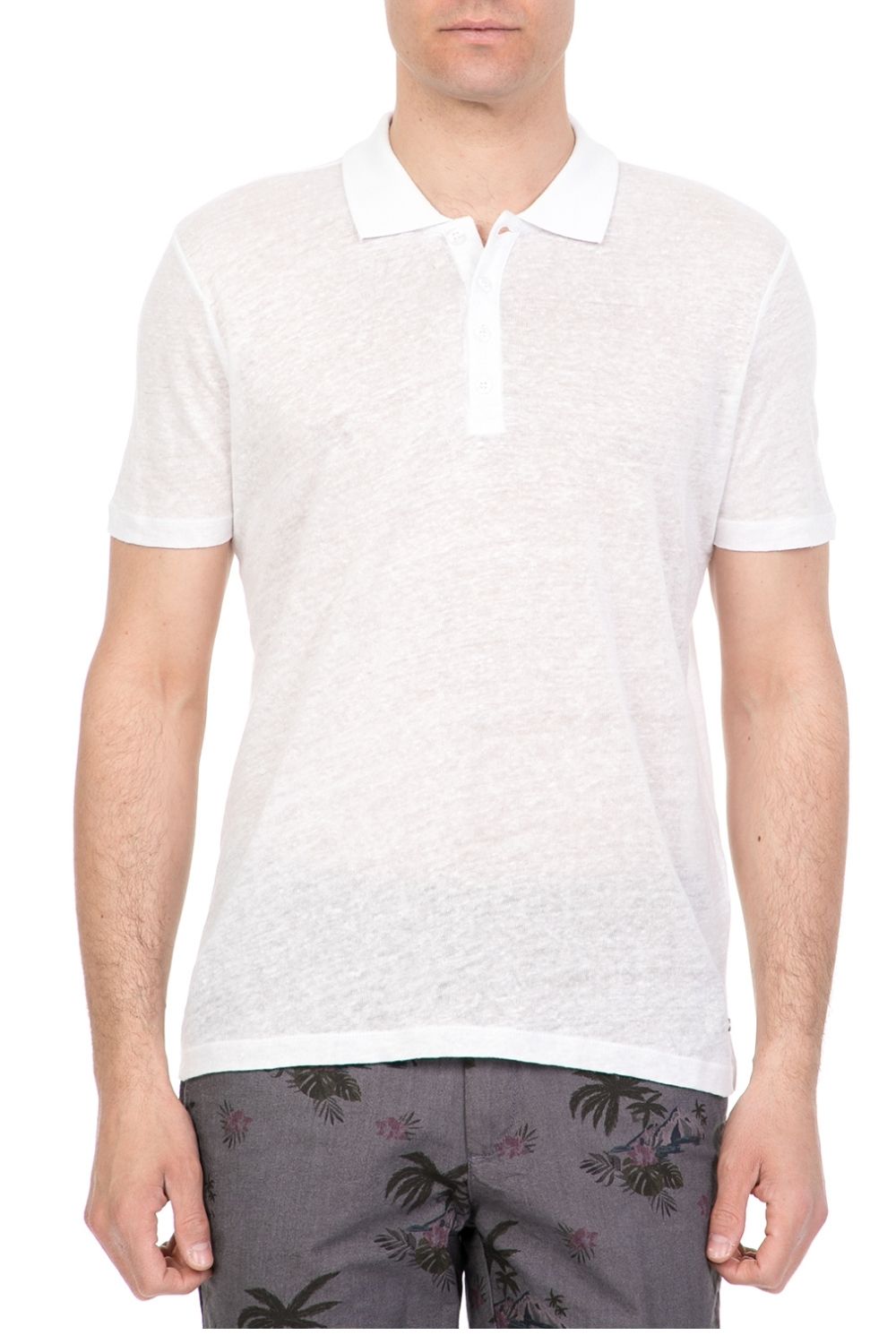 Ανδρικά/Ρούχα/Μπλούζες/Πόλο SSEINSE - Ανδρική polo μπλούζα SSEINSE λευκή