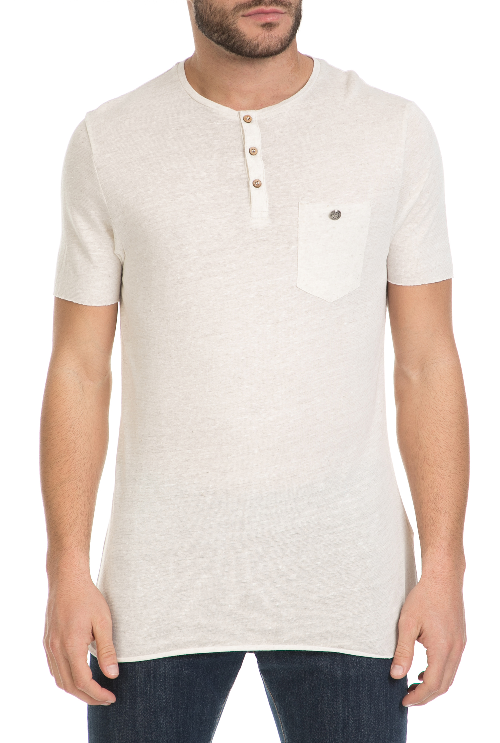 Ανδρικά/Ρούχα/Μπλούζες/Κοντομάνικες SSEINSE - Ανδρική μπλούζα SSEINSE λευκή