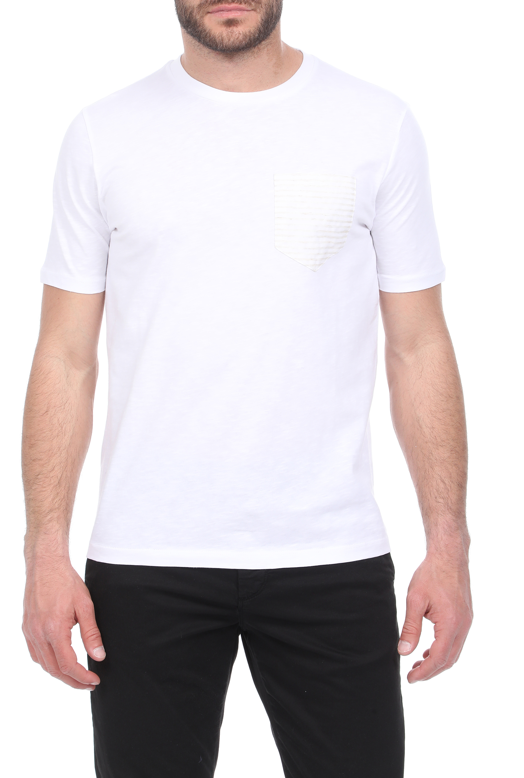 Ανδρικά/Ρούχα/Μπλούζες/Κοντομάνικες SSEINSE - Ανδρικό t-shirt GARCIA JEANS λευκό