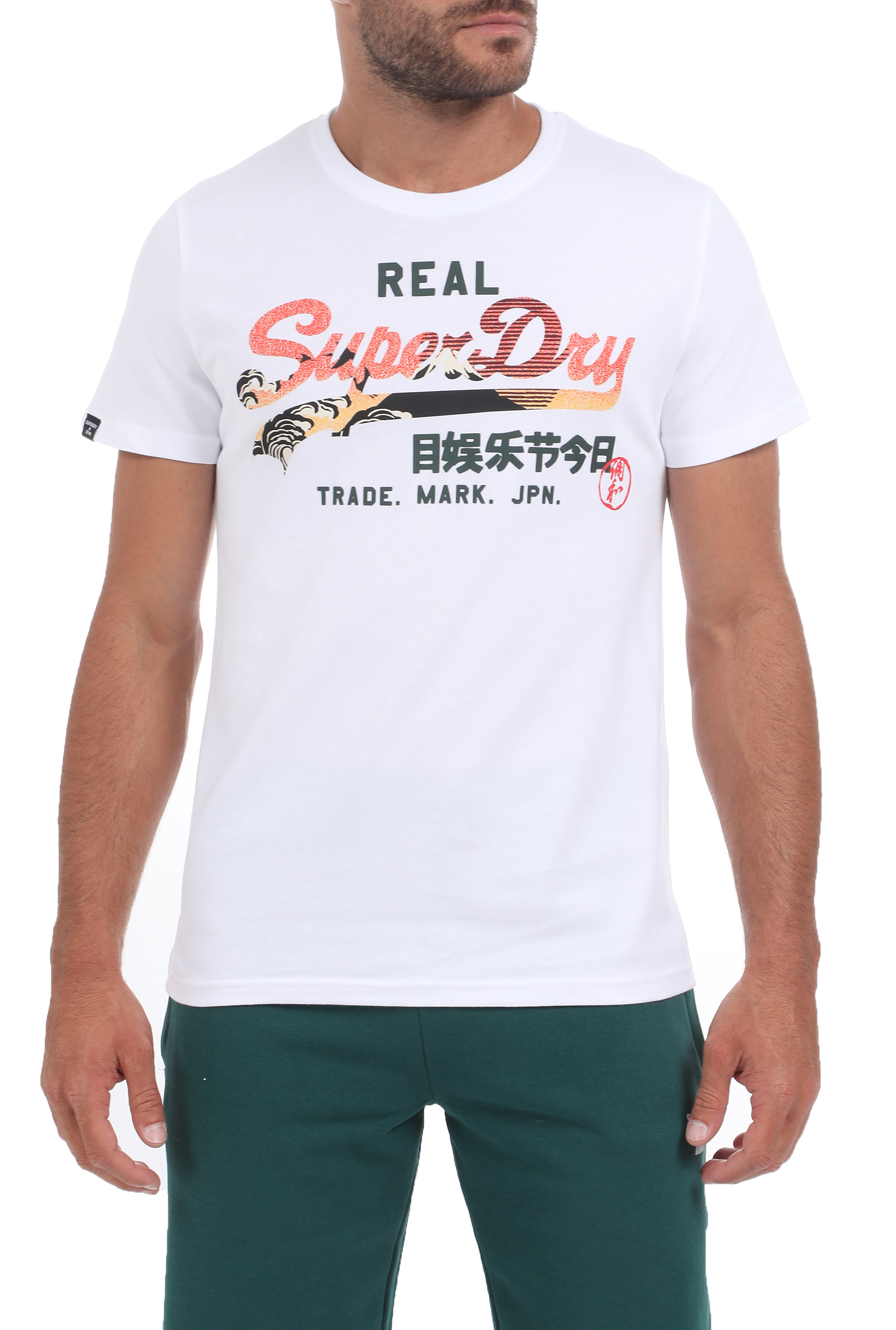 Ανδρικά/Ρούχα/Μπλούζες/Κοντομάνικες SUPERDRY - Ανδρική μπλούζα SUPERDRY VL ITAGO LW λευκή