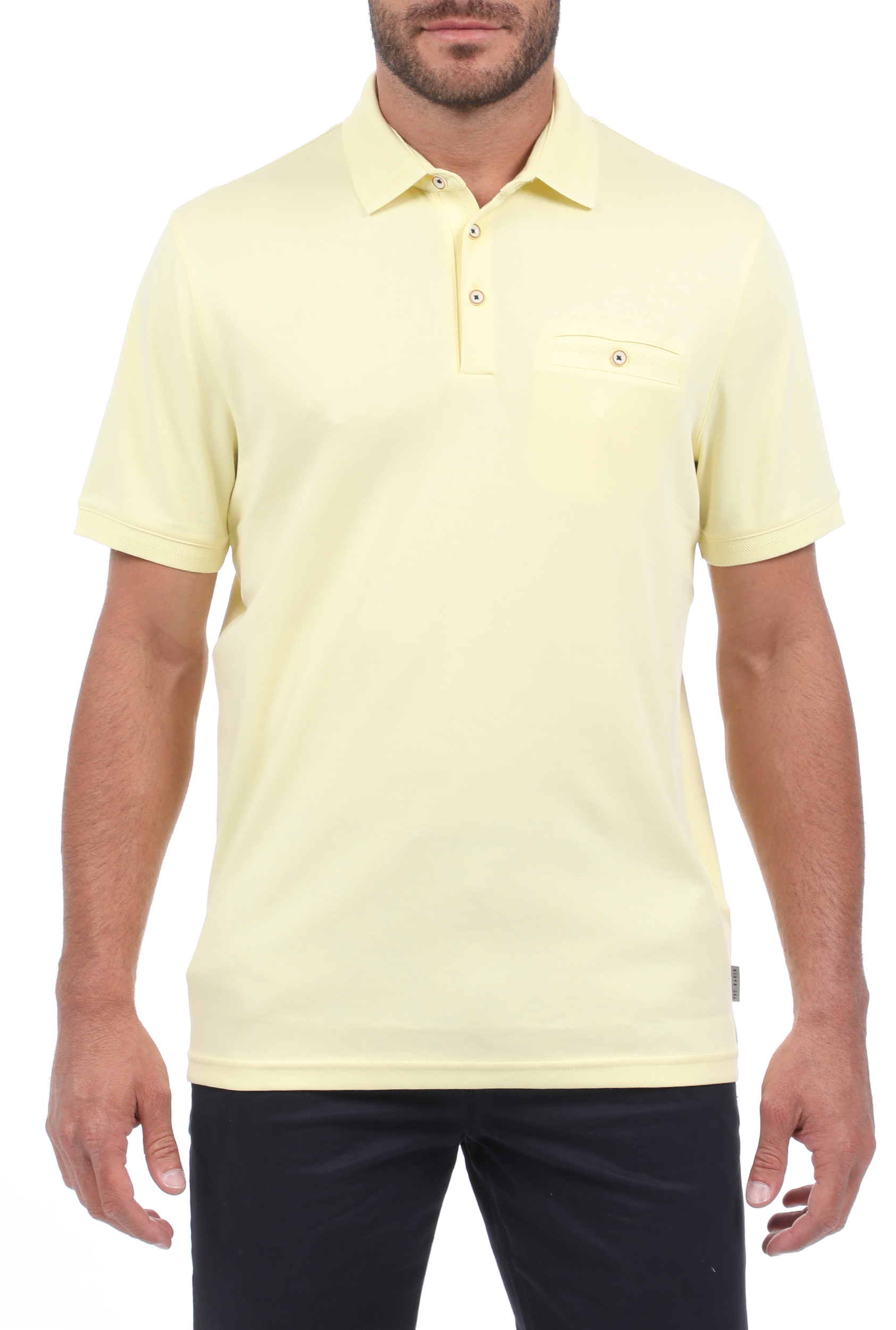 Ανδρικά/Ρούχα/Μπλούζες/Πόλο TED BAKER - Ανδρική polo μπλούζα TED BAKER choon κίτρινη