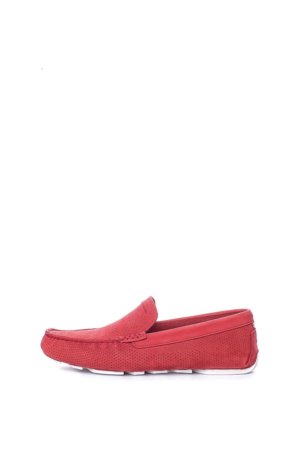 UGG - Ανδρικά παπούτσια Henrick Stripe Perf κόκκινα Ανδρικά/Παπούτσια/Μοκασίνια-Loafers