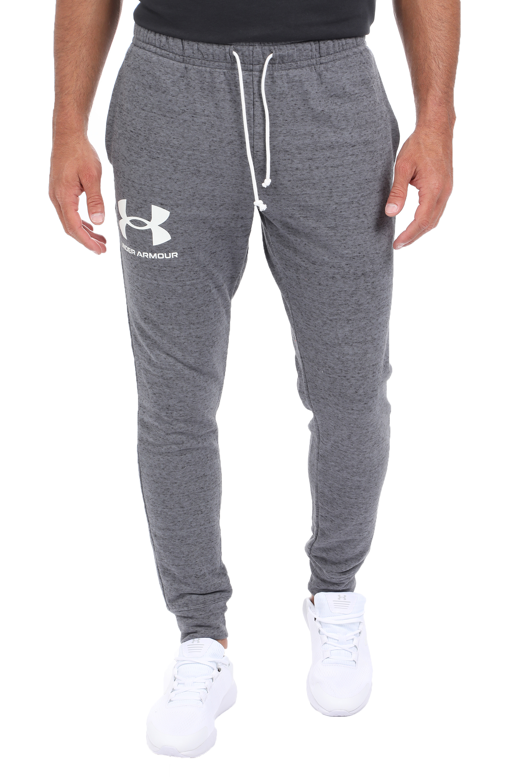 UNDER ARMOUR - Ανδρικό παντελόνι φόρμας UNDER ARMOUR RIVAL TERRY JOGGER γκρι