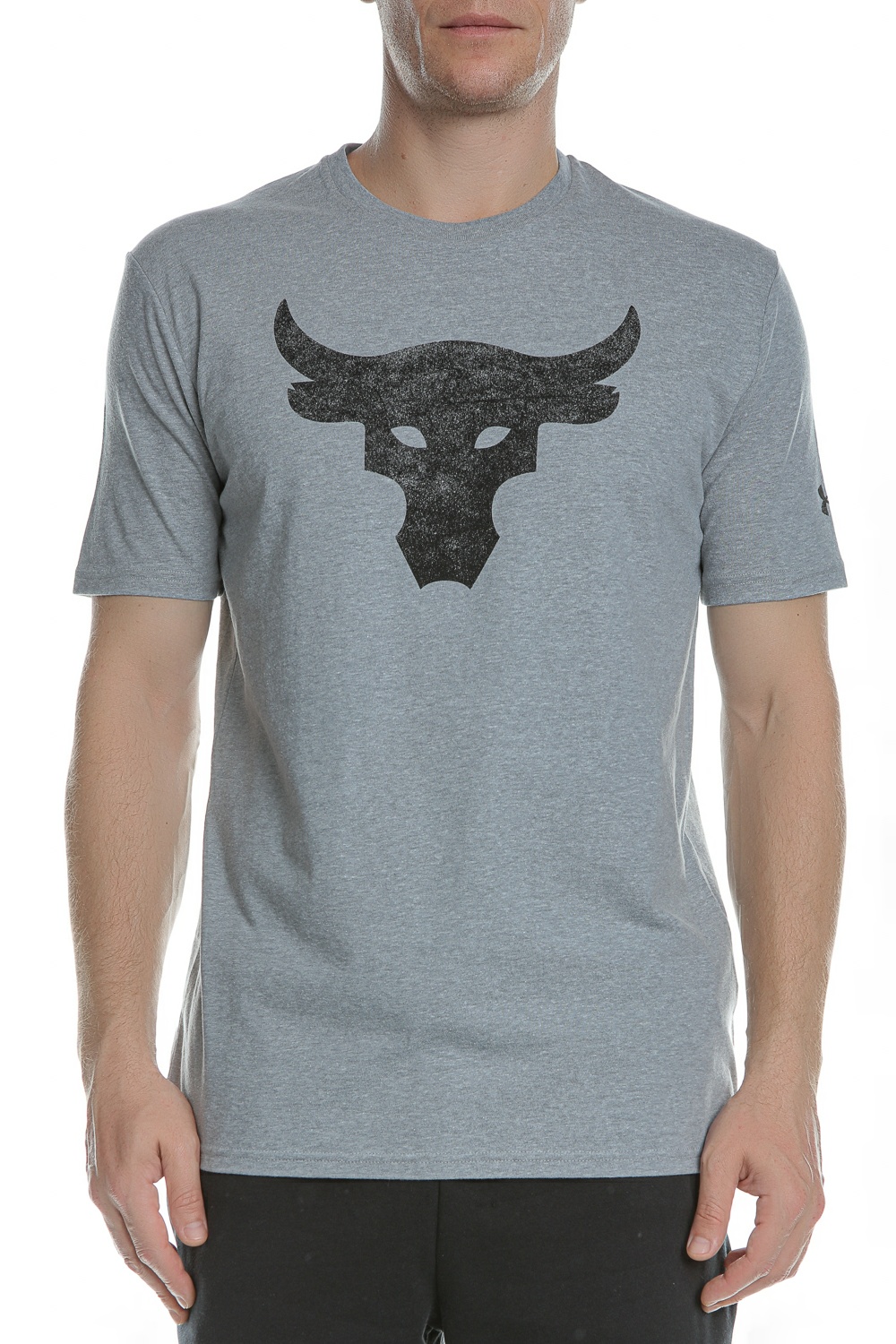 Ανδρικά/Ρούχα/Αθλητικά/T-shirt UNDER ARMOUR - Ανδρικό t-shirt UNDER ARMOUR Pjt Rock Brahma Bull SS T-S γκρι