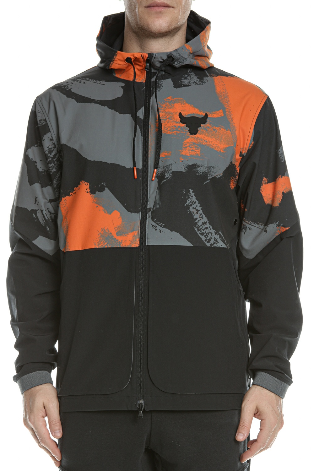 Ανδρικά/Ρούχα/Πανωφόρια/Τζάκετς UNDER ARMOUR - Ανδρικό jacket UNDER ARMOUR Pjt Rock Legacy Wndbrkr μαύρο πορτοκαλί