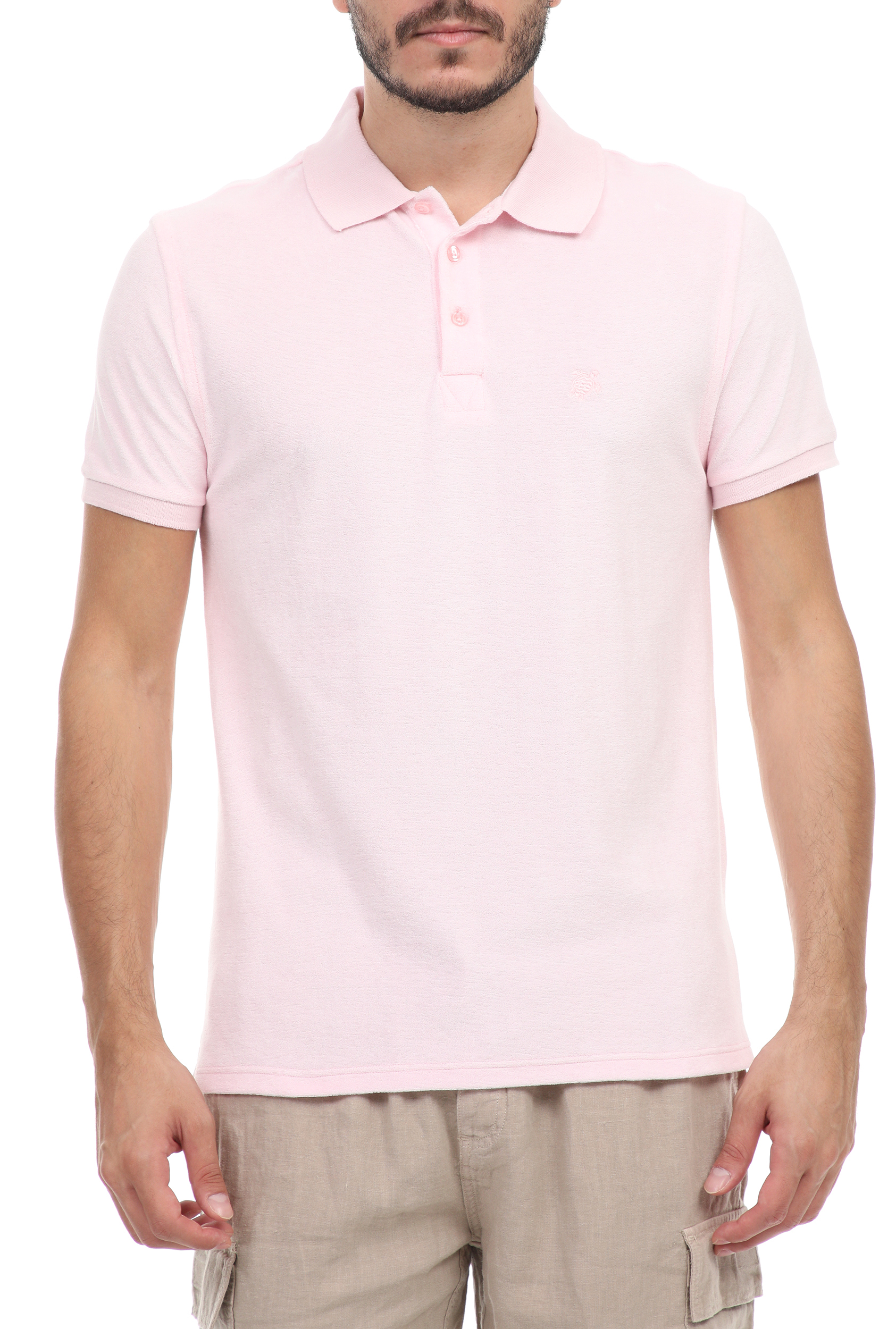 Ανδρικά/Ρούχα/Μπλούζες/Πόλο VILEBREQUIN - Ανδρική polo μπλούζα VILEBREQUIN PACIFIC ροζ