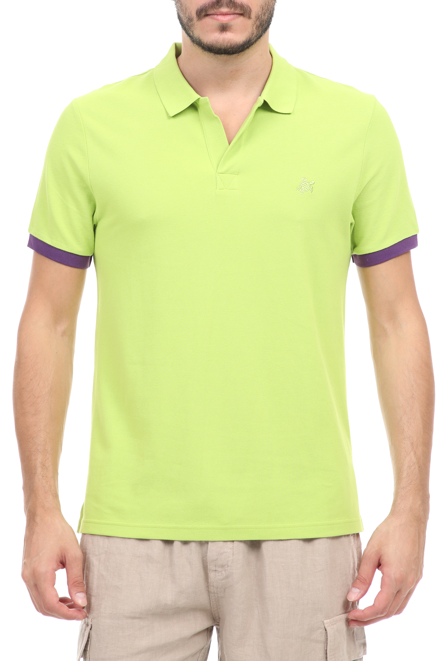 Ανδρικά/Ρούχα/Μπλούζες/Πόλο VILEBREQUIN - Ανδρική polo μπλούζα VILEBREQUIN PALATIN πράσινη μωβ