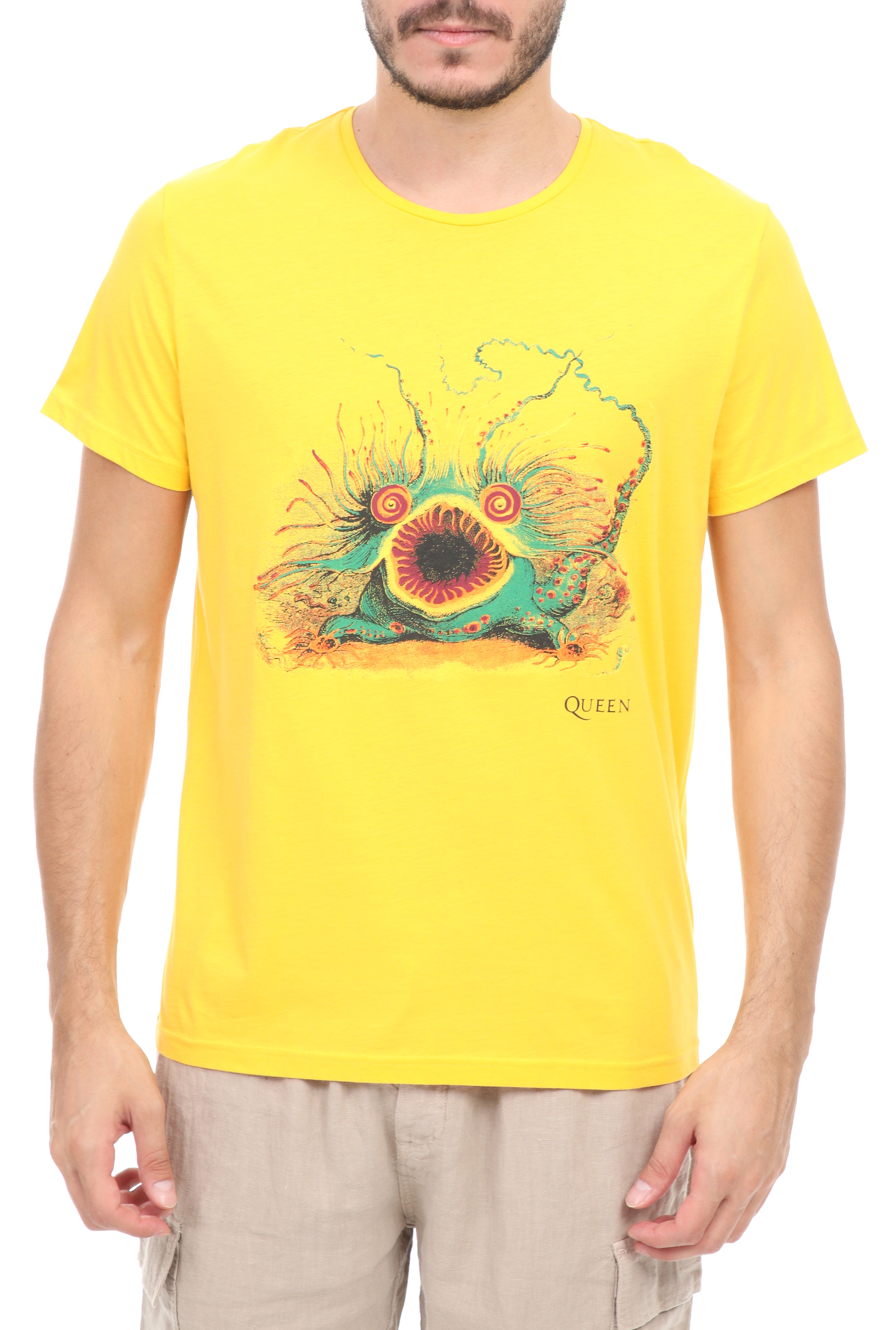 Ανδρικά/Ρούχα/Μπλούζες/Κοντομάνικες VILEBREQUIN - Ανδρικό t-shirt VILEBREQUIN TAO κίτρινο