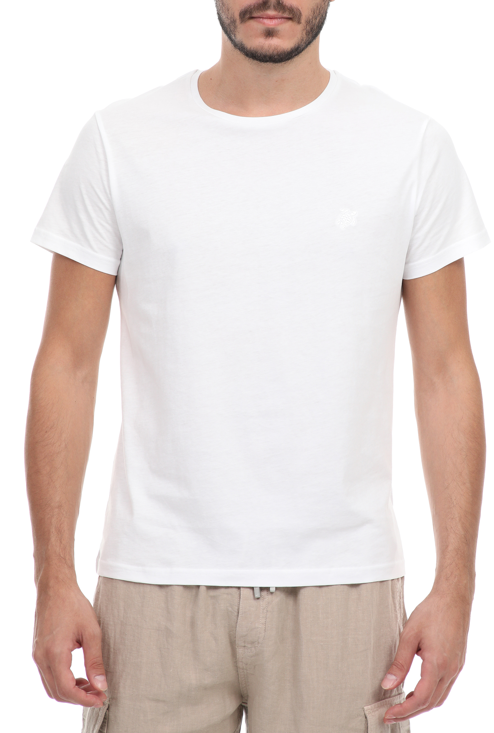 Ανδρικά/Ρούχα/Μπλούζες/Κοντομάνικες VILEBREQUIN - Ανδρικό t-shirt VILEBREQUIN TAO λευκό