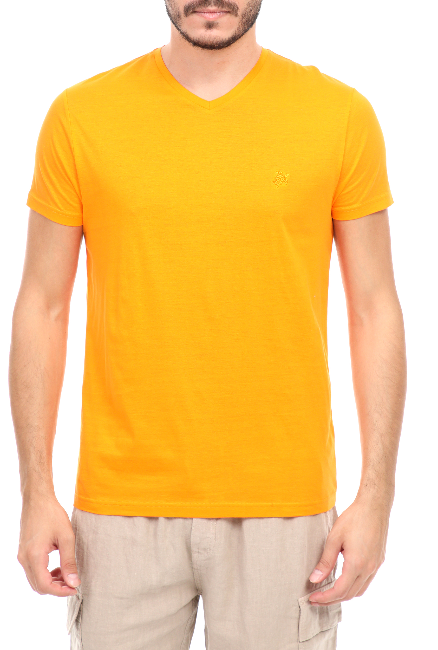 Ανδρικά/Ρούχα/Μπλούζες/Κοντομάνικες VILEBREQUIN - Ανδρική μπλούζα VILEBREQUIN κίτρινη