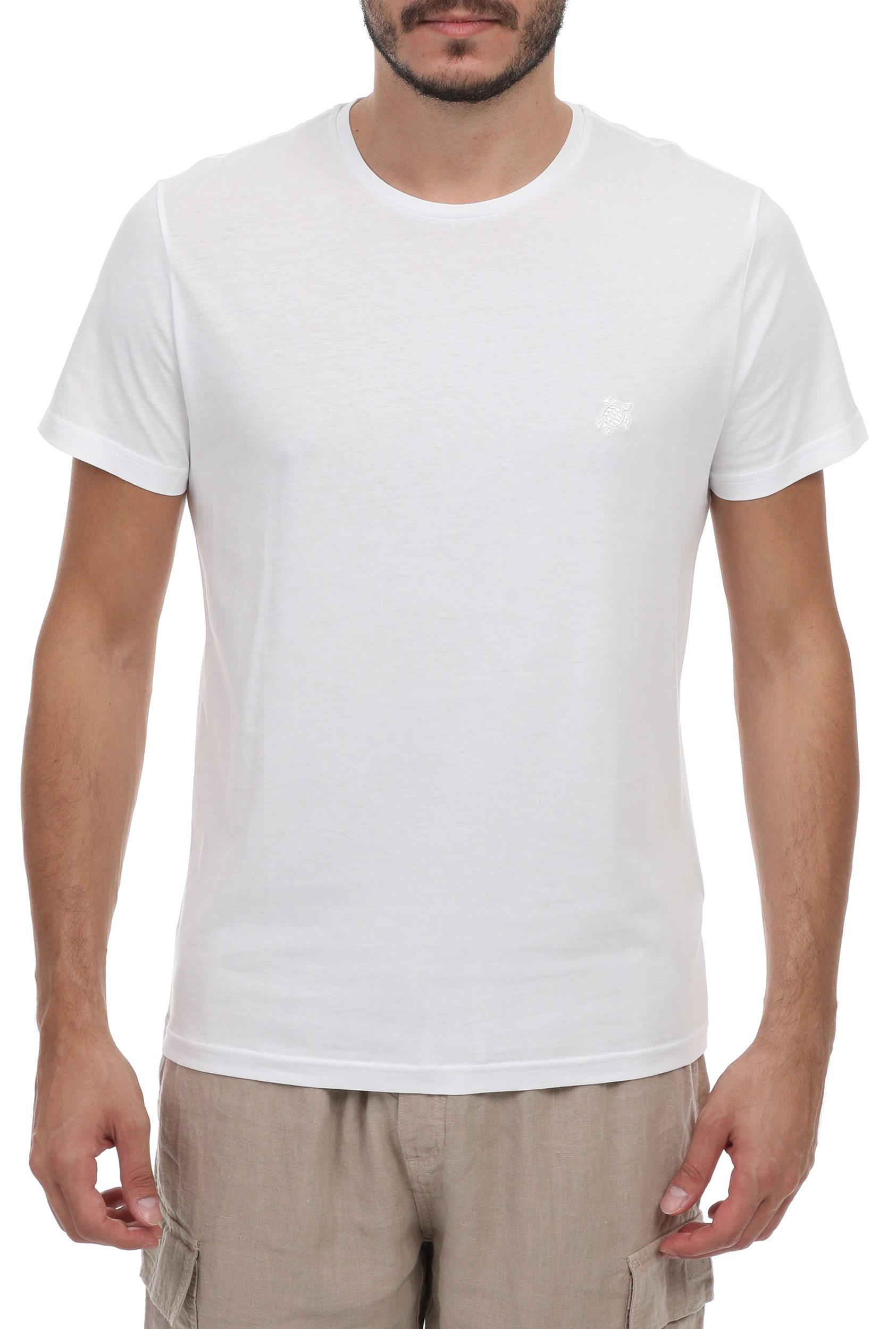Ανδρικά/Ρούχα/Μπλούζες/Κοντομάνικες VILEBREQUIN - Ανδρική μπλούζα VILEBREQUIN STAF TS λευκή