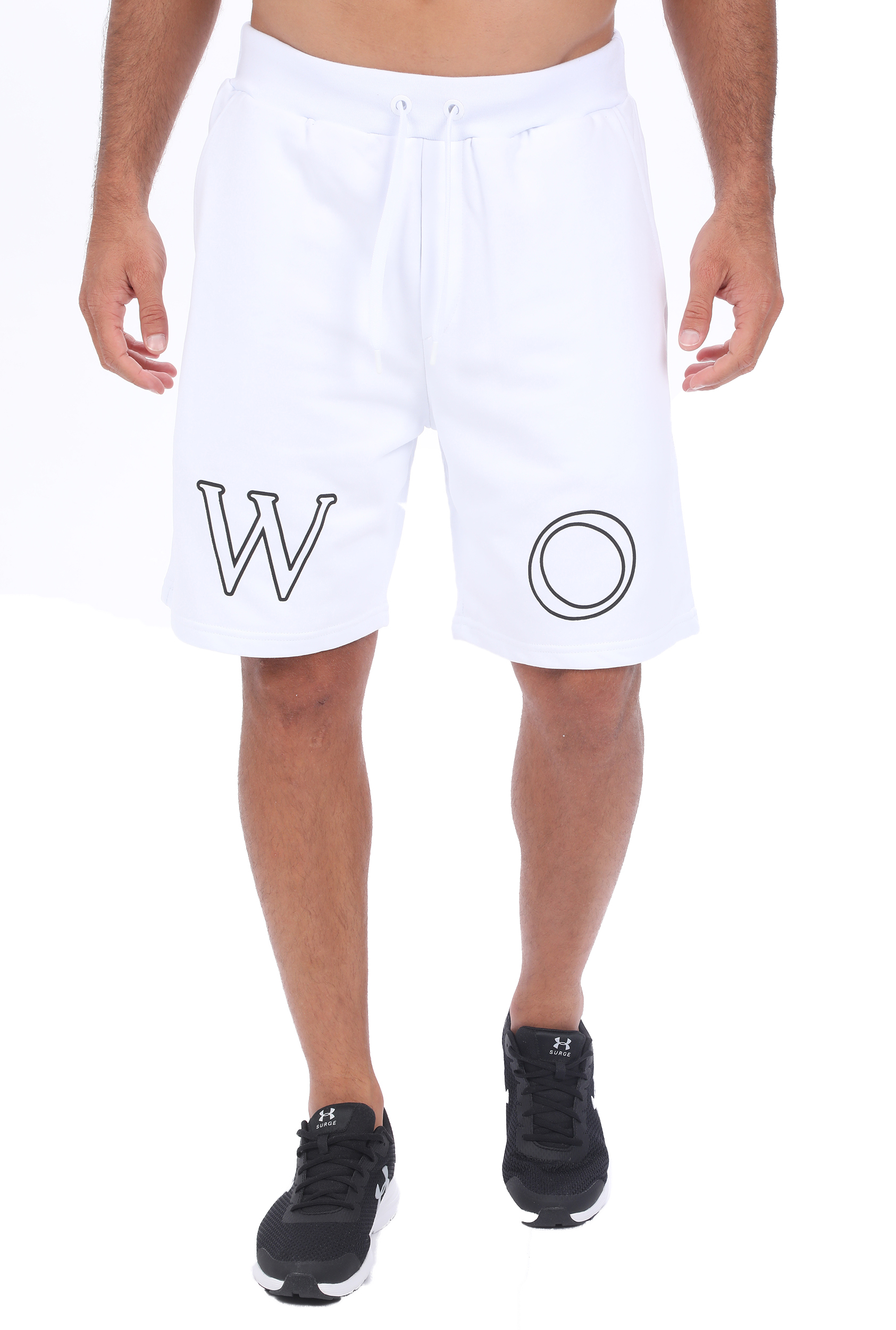 Ανδρικά/Ρούχα/Σορτς-Βερμούδες/Αθλητικά WOLM - Ανδρική βερμούδα WOLM λευκή