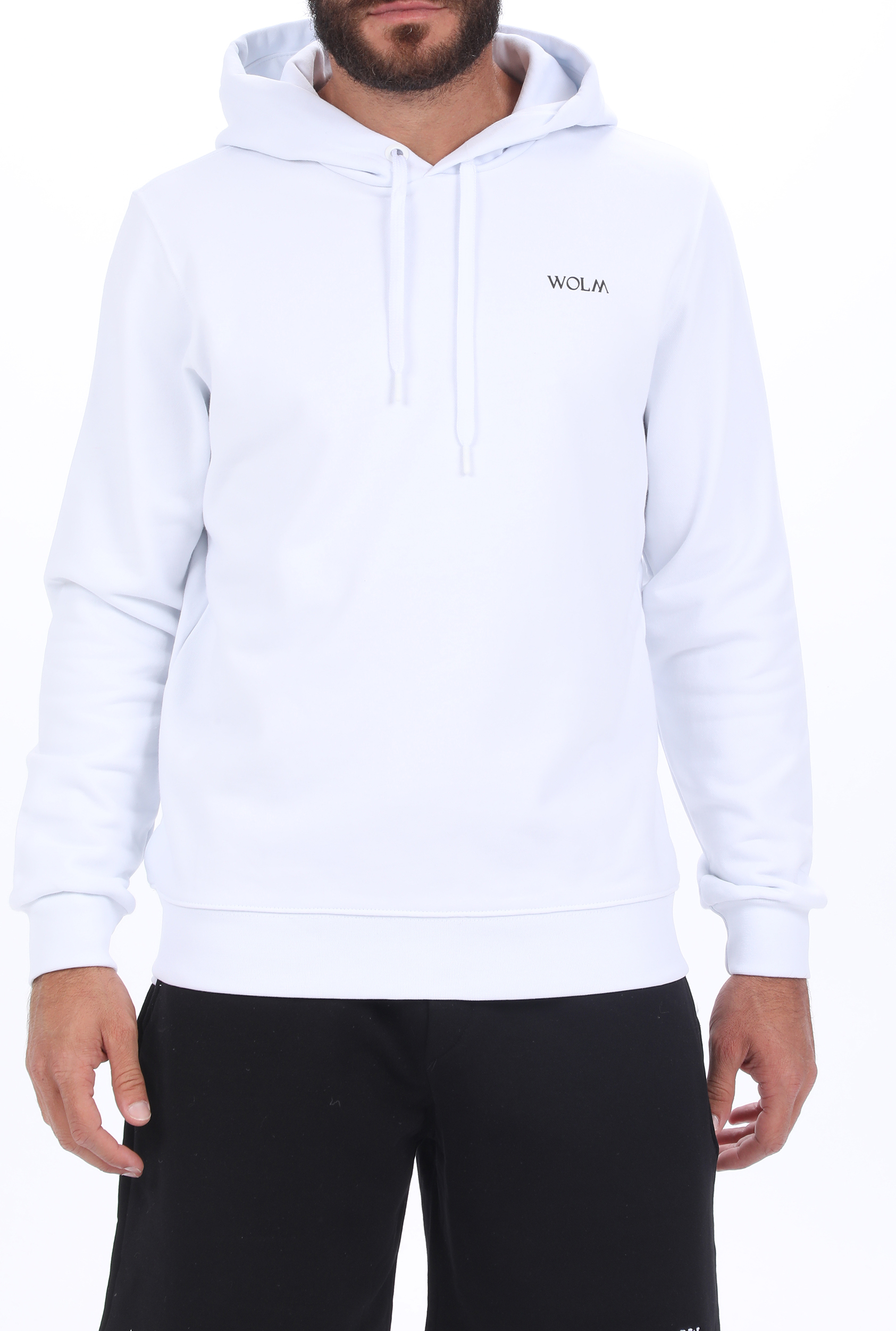 Ανδρικά/Ρούχα/Φούτερ/Μπλούζες WOLM - Ανδρική φούτερ μπλούζα WOLM λευκή