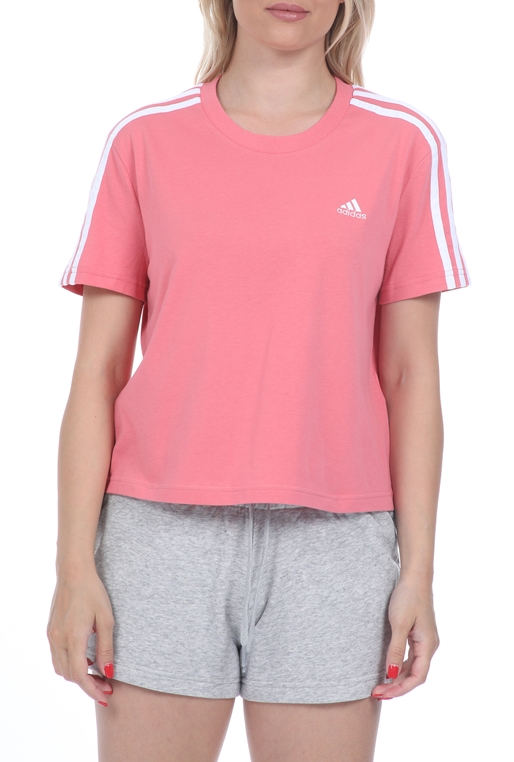 adidas Performance-Γυναικείο cropped t-shirt adidas Performance ροζ