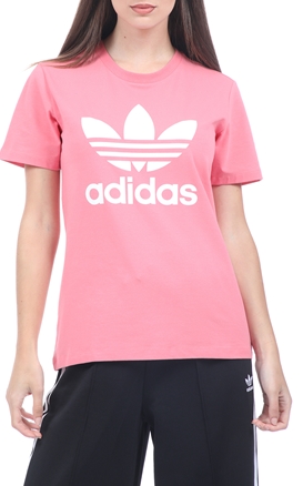 adidas Originals-Γυναικείο t-shirt adidas Originals TREFOIL ροζ